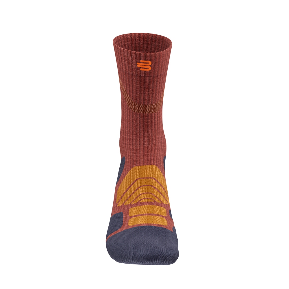 Bauerfeind Sportsocken »OUTDOOR MERINO 
MID CUT SOCKS« für Wanderungen, mit Unterstützung im Sprunggelenk, mit Komfortzonen