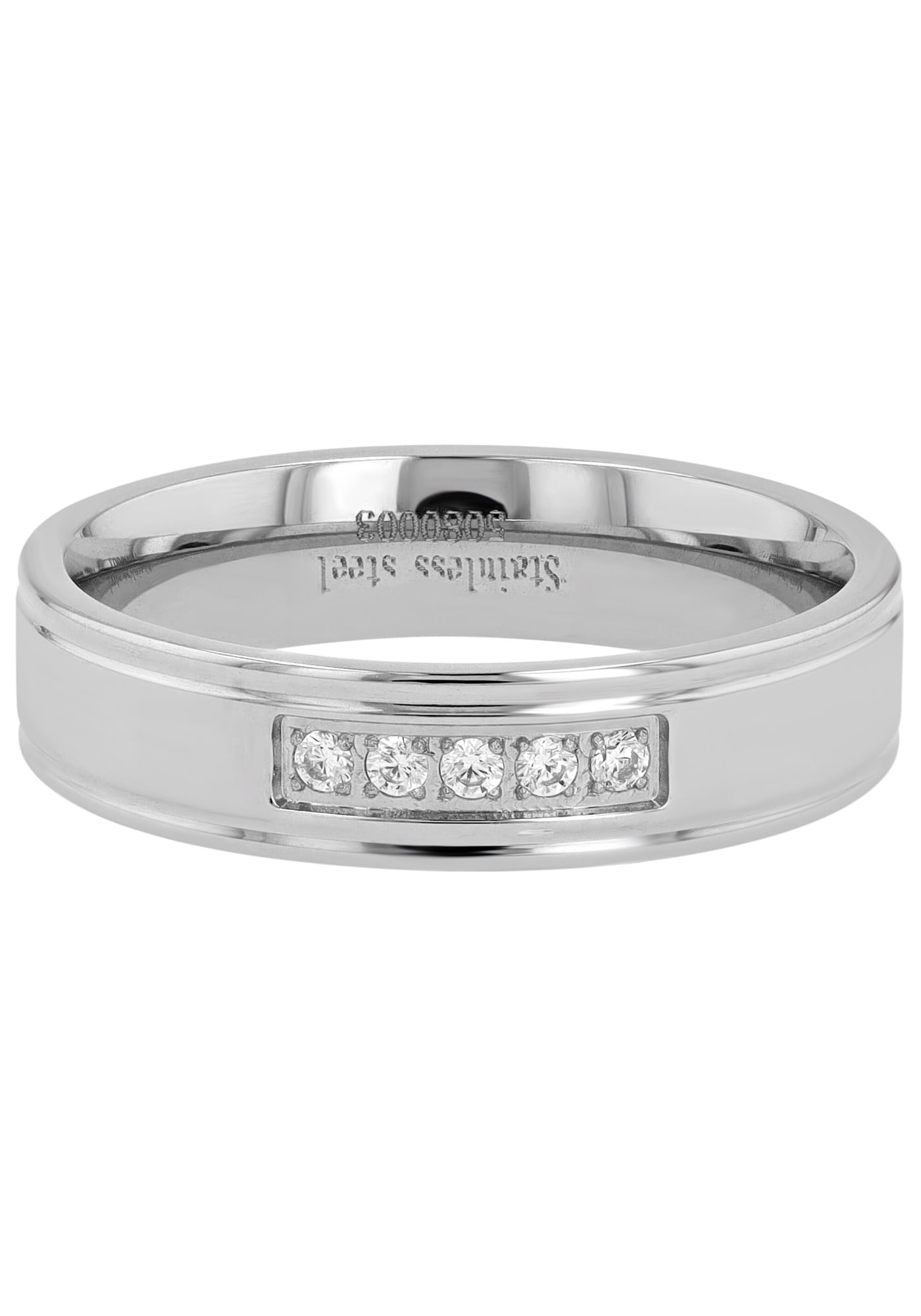 AKZENT Partnerring »Shining Aura, silberfarbig, langlebig«