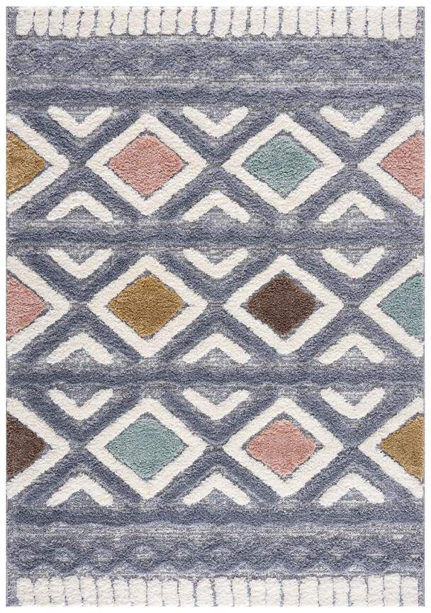 Carpet City Hochflor-Teppich »Focus 3382«, rechteckig, Boho-Teppich, besonders  weich, Hoch Tief Struktur, Wohnzimmer bestellen im OTTO Online Shop