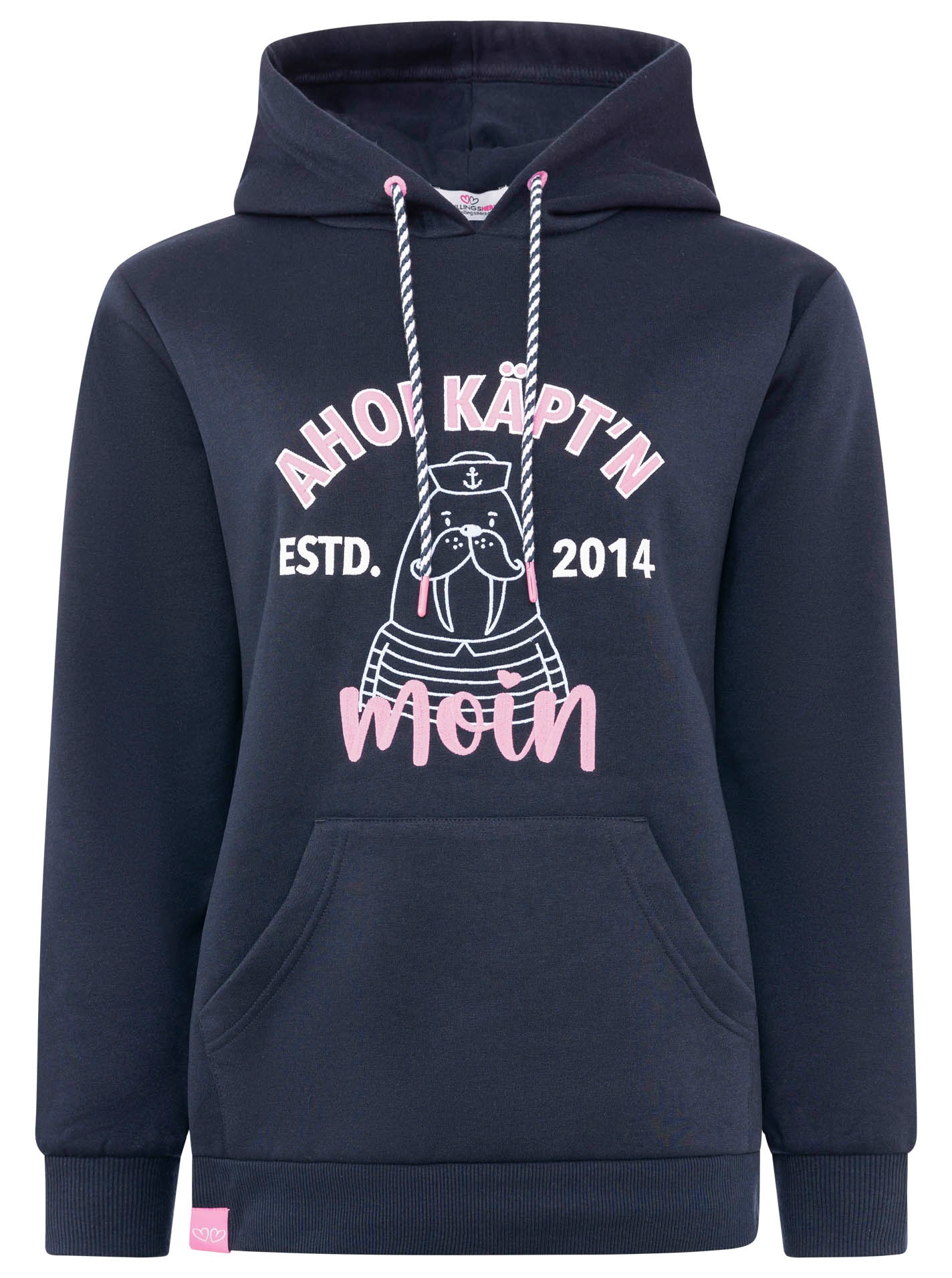 Zwillingsherz Hoodie »"Ahoi Käpt´n"«, Mini-Me,mit süßem Seehund mit Kapitänsmütze und Kängurutasche
