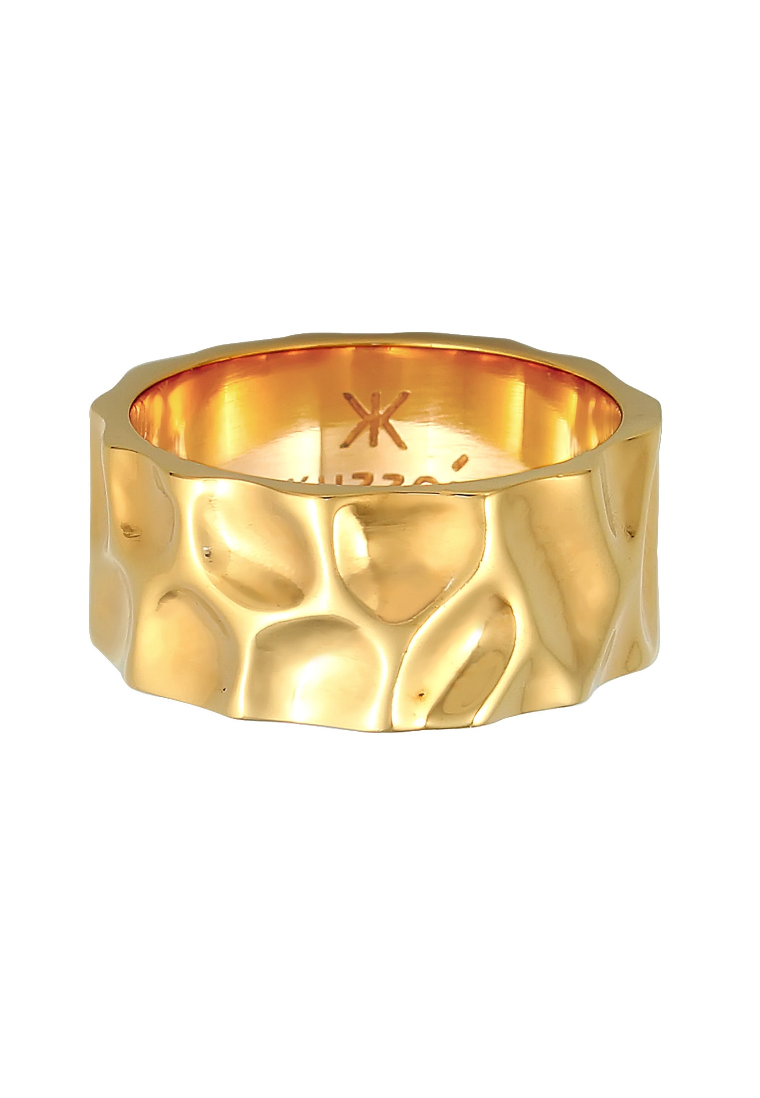Kuzzoi Silberring »Ring Herren Bandring Geschmiedet Used Look 925 Silber«
