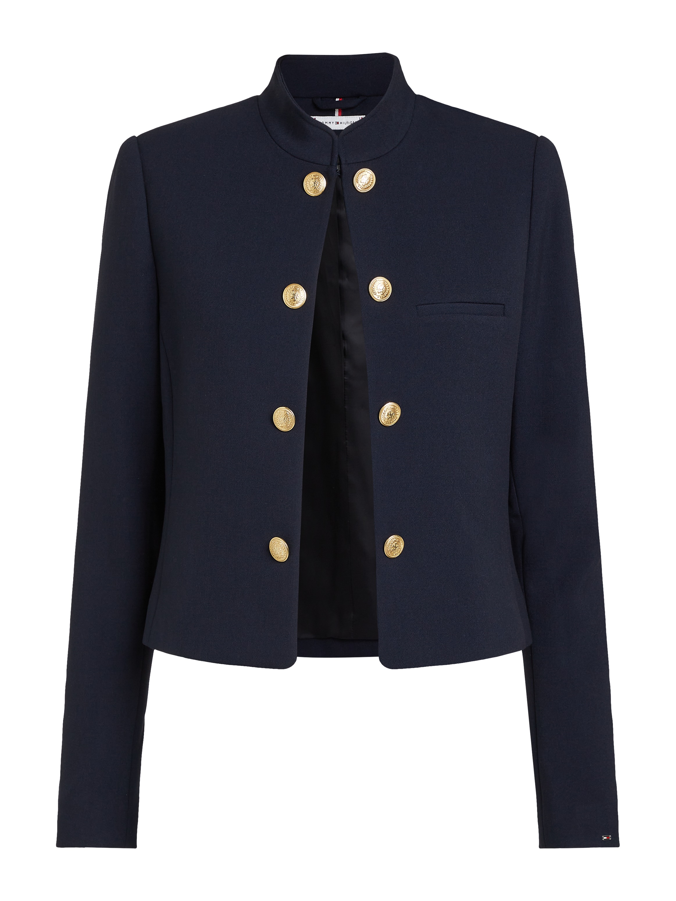 Tommy Hilfiger Kurzblazer »PUNTO SHORT SB BLAZER JACKET«, mit goldfarbenen Knöpfen