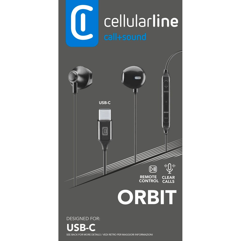Cellularline In-Ear-Kopfhörer »USB-C Kopfhörer mit Mikrofon«