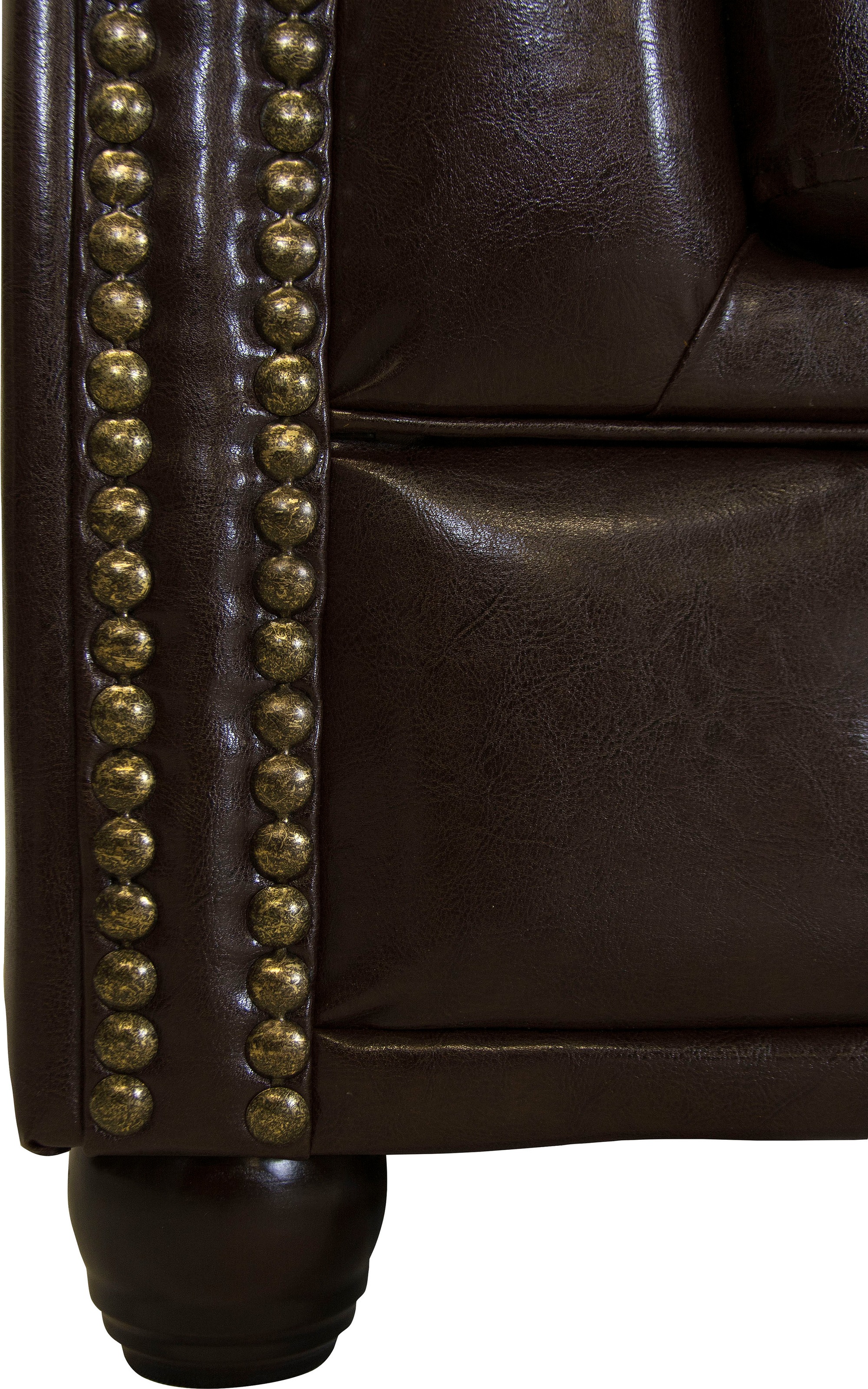 Home affaire Chesterfield-Sofa »Rysum L-Form« Chesterfield-Optik mit Ottomanen-Abschluß