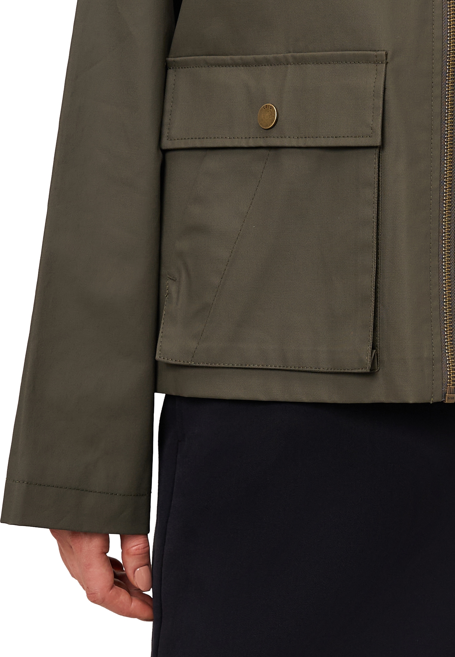 Zero Outdoorjacke »Jacke beschichtet mit Cordkragen«