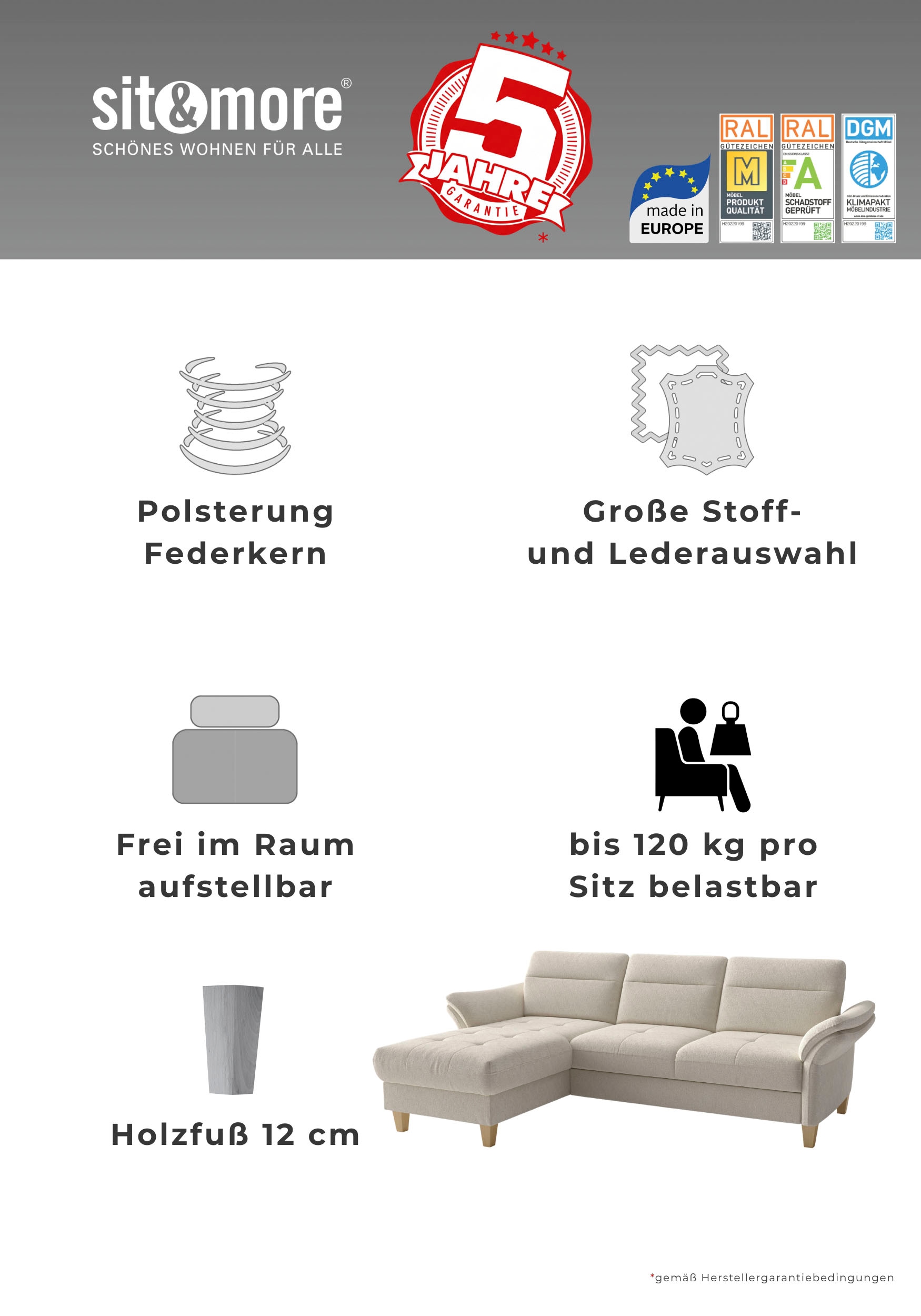 sit&more Kopfstütze »Pamela«