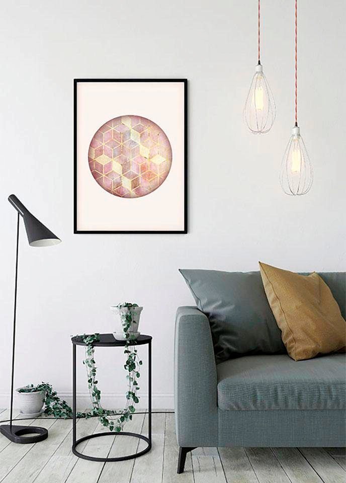 Komar Bild »Mosaik Circle Rosso«, Formen-Kunst, (1 St.), Wandbild zur Dekoration - ohne Rahmen