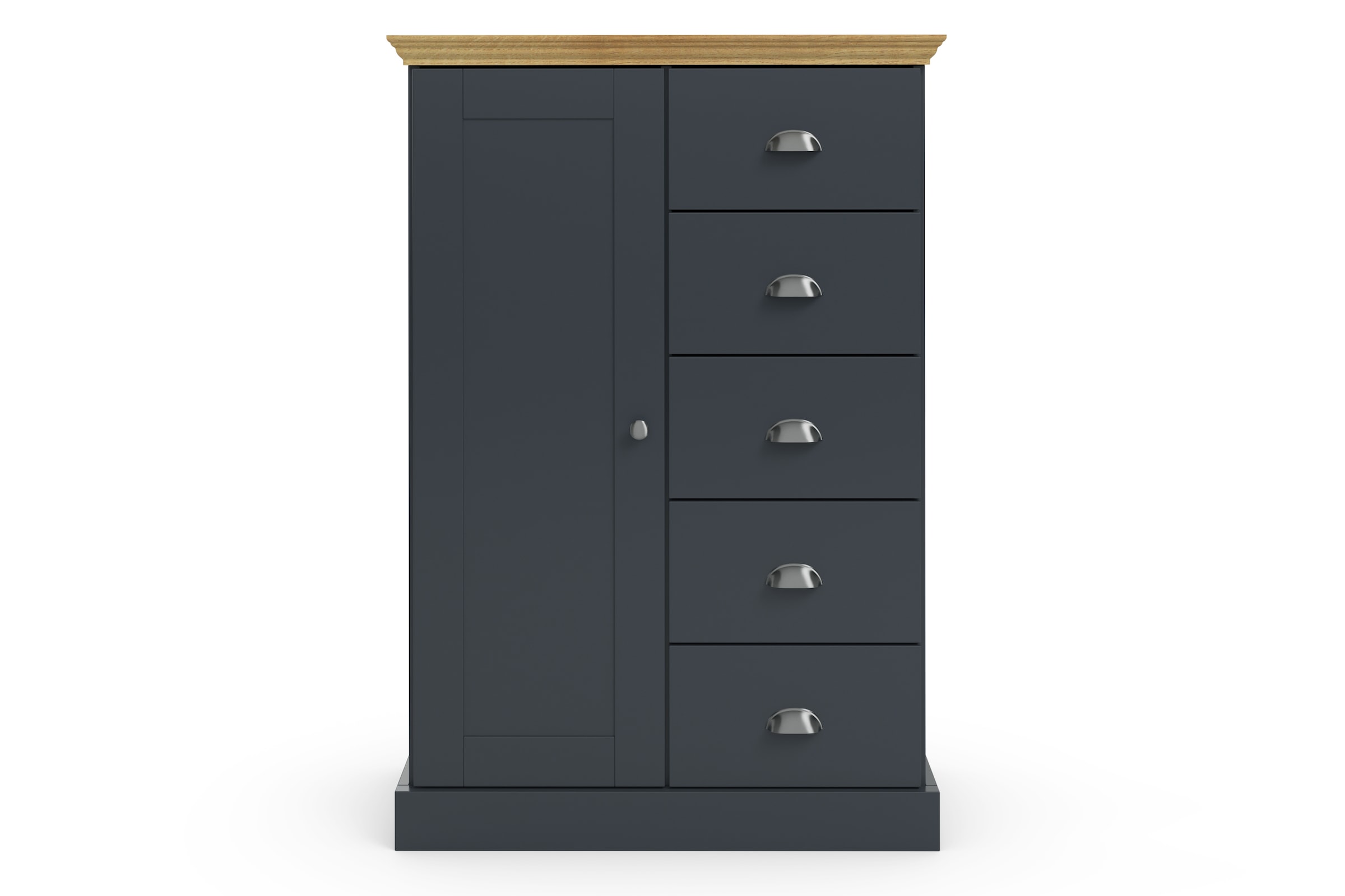 Home affaire Kommode »Motala«, 5 Schubladen und 2 verstellbare Einlegeböden, Breite 75cm, Höhe 110cm