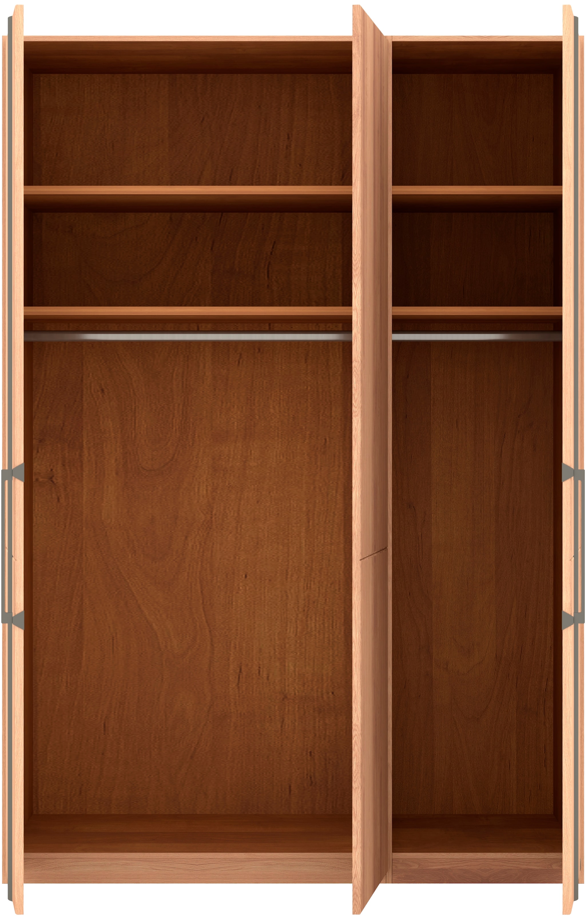 Musterring Drehtürenschrank »Sorrent, Kleiderschrank, teilmassiv Eiche«, (mit Türdämpfern, in 5 Breiten & 2 Höhen, extra Böden, MADE IN GERMANY), Türen in Eiche massiv mit Absetzung in Schiefer, verschiedene Maße