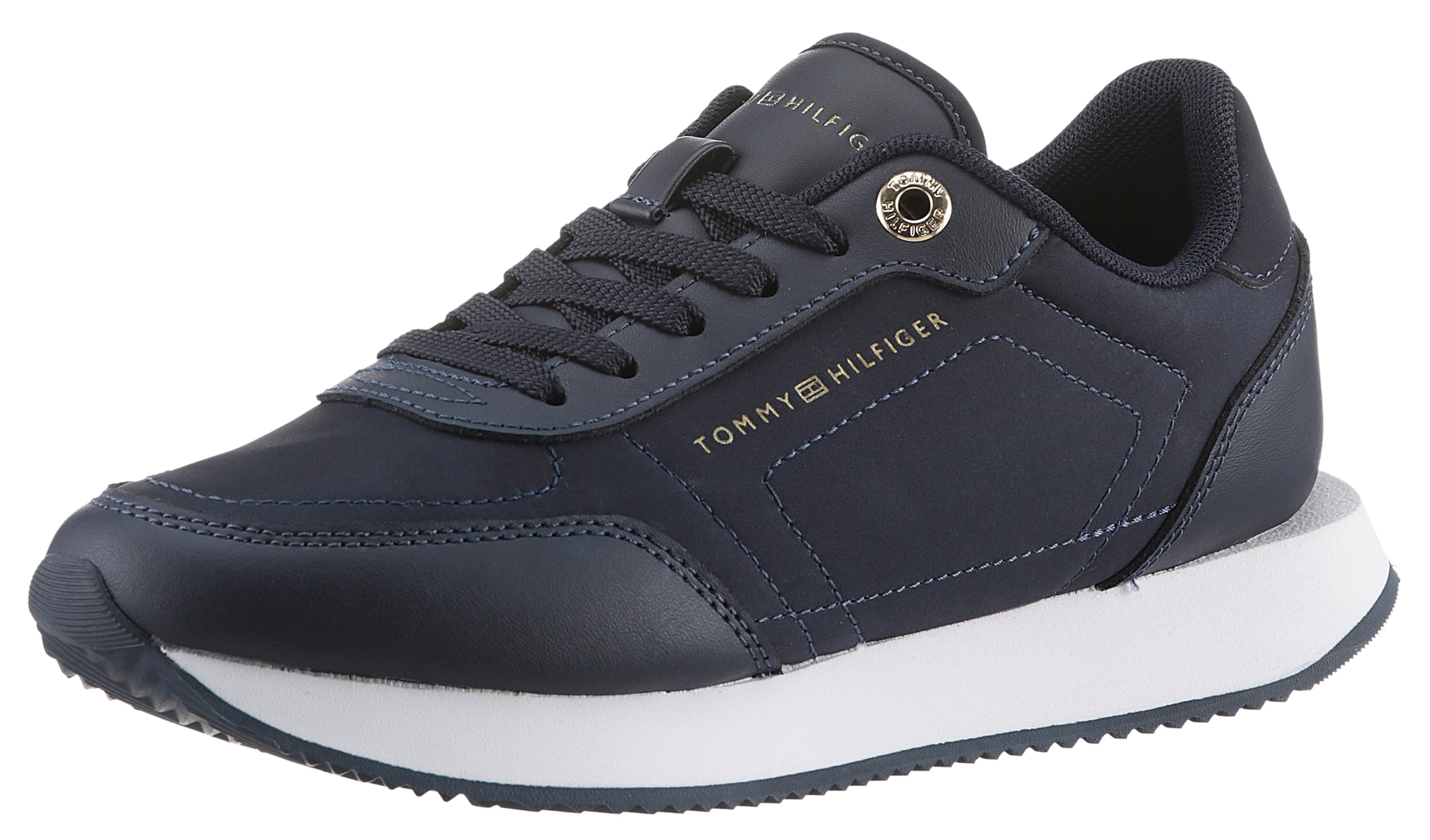 Tommy Hilfiger Sneaker, Freizeitschuh, Halbschuh, Schnürschuh mit gepolstertem Schaftrand