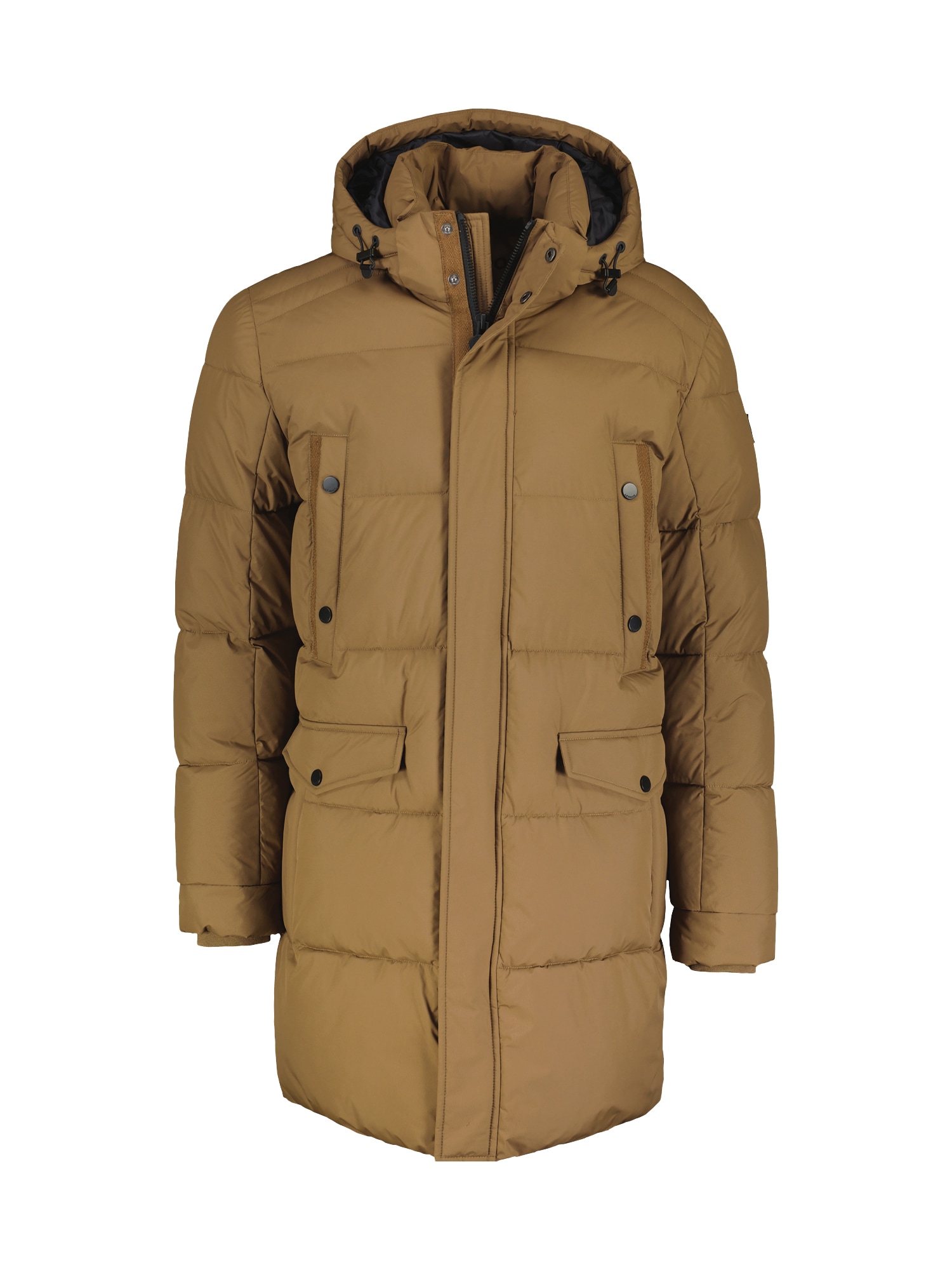LERROS Steppjacke »LERROS Lange Steppjacke im Parka-Design, dick gefüttert«, mit Kapuze, Wasser- und windabweisend, atmungsaktiv