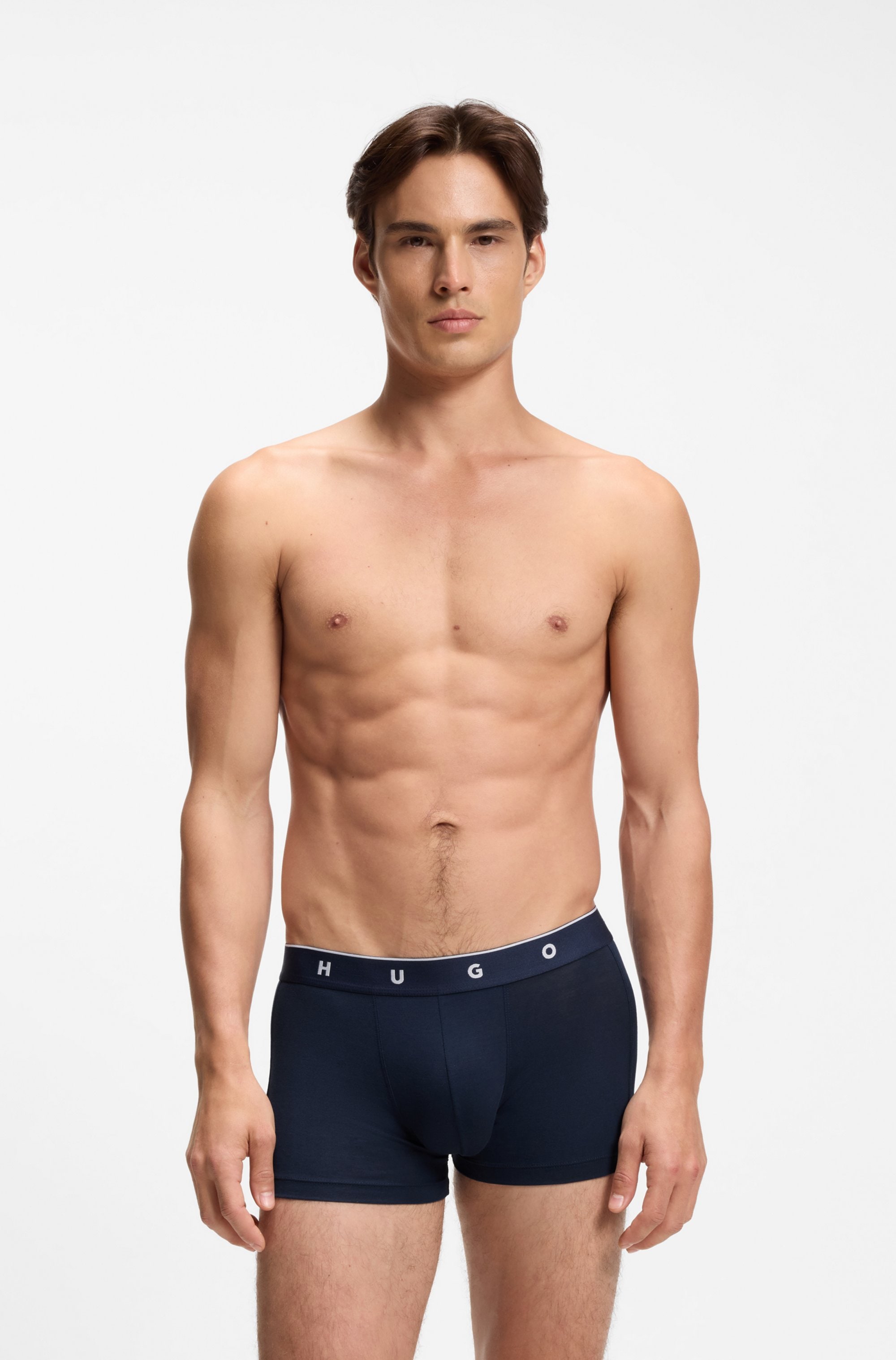 HUGO Underwear Trunk »TRIPLET TITAN« 3 Stk. aus Jacquard mit außenliegendem Bund