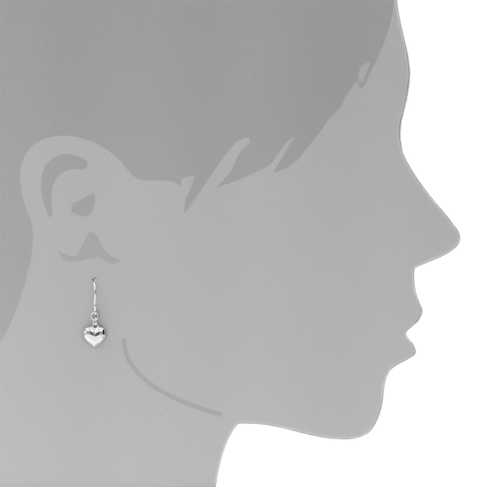 OSTSEE-SCHMUCK Paar Ohrhänger »- Herz 9 mm - Silber 925/000 -,«
