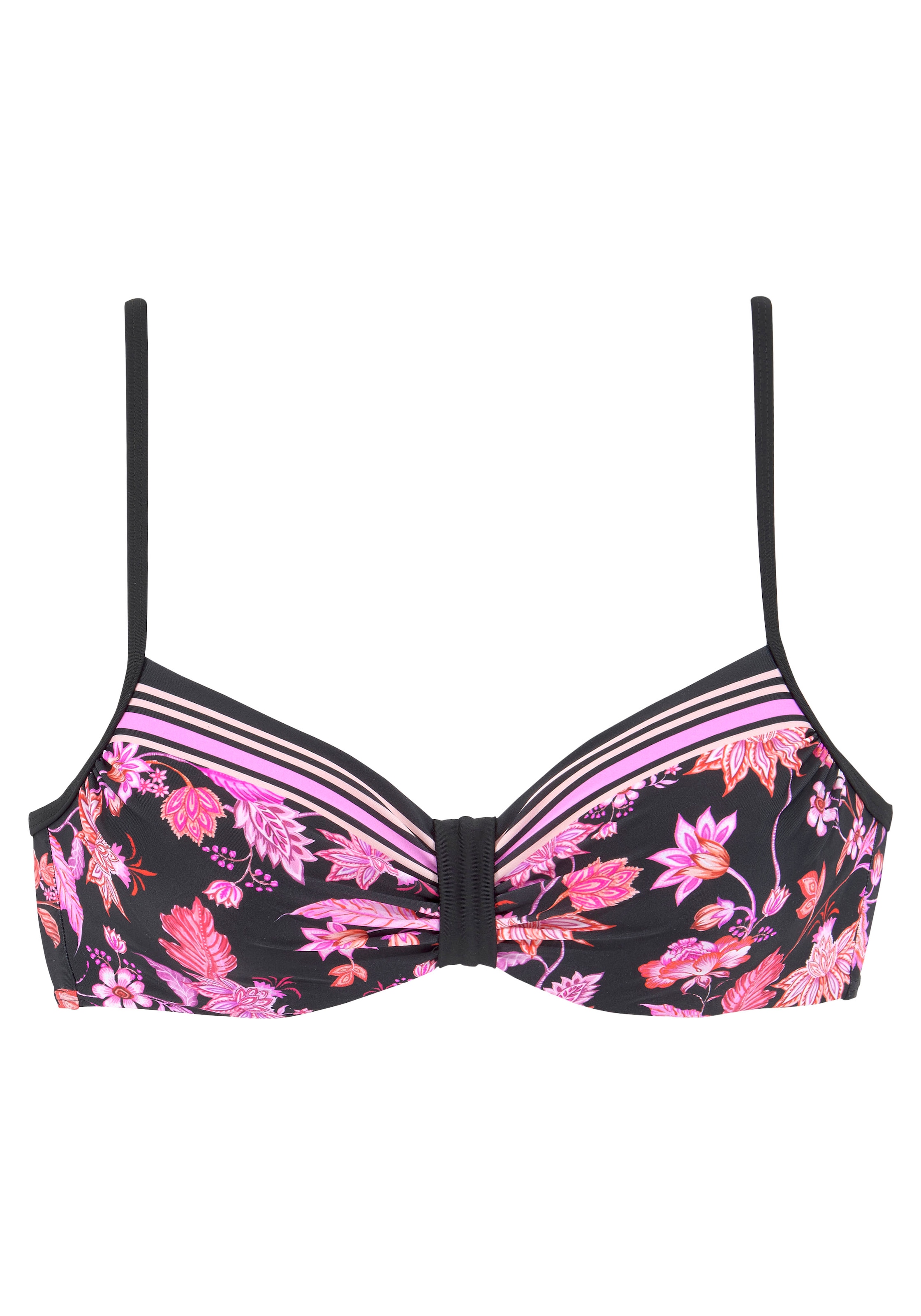 LASCANA Bügel-Bikini-Top »Bohemian«, mit platzierten Streifen
