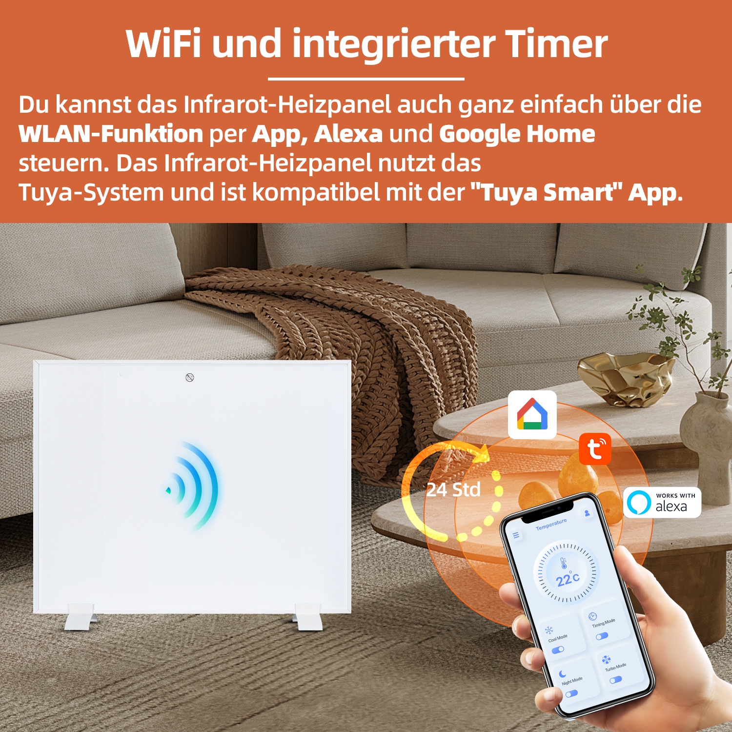 SHX Infrarotstrahler »SHXA350-WiFi«