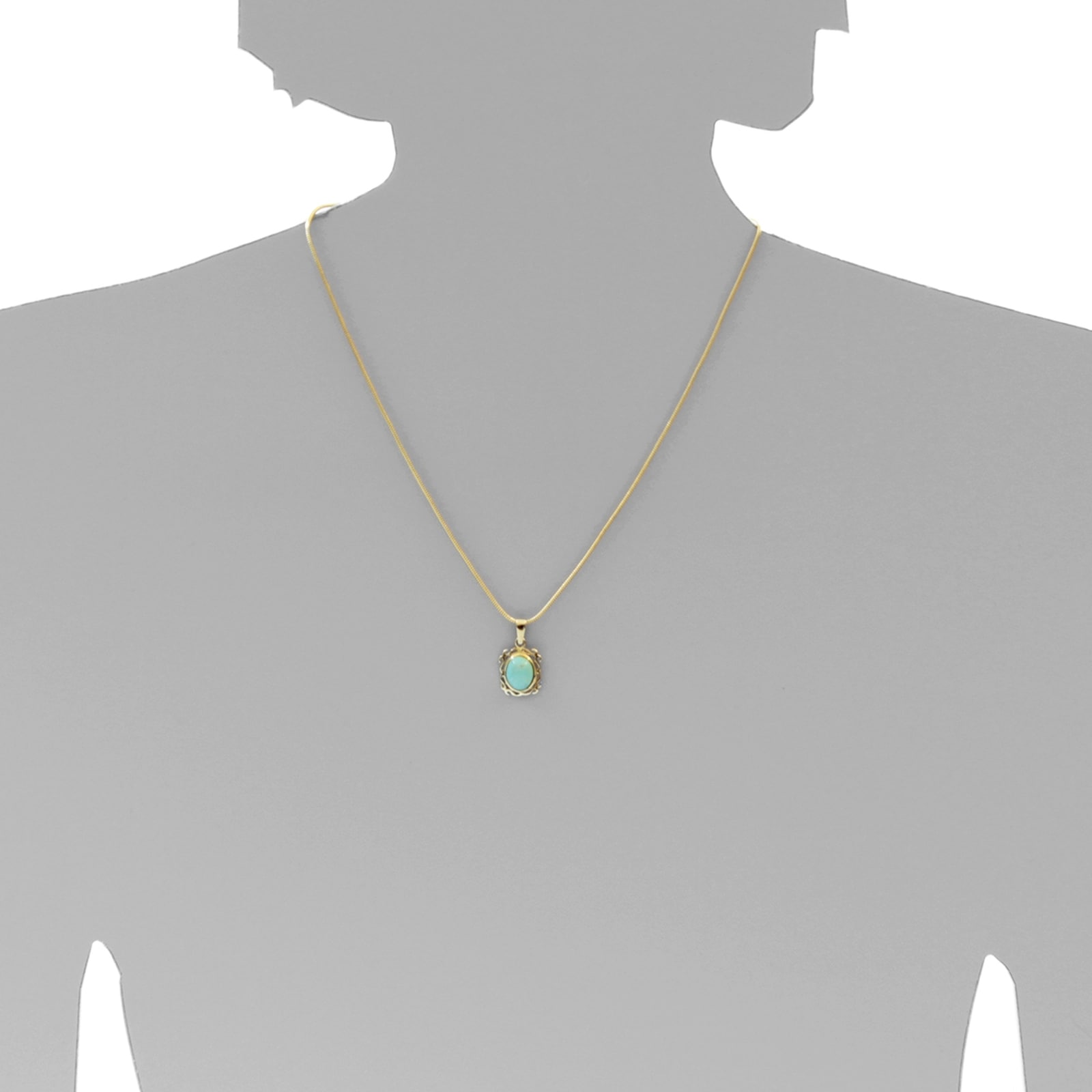 OSTSEE-SCHMUCK Kettenanhänger »- Konstanze - Gold 333/000 - Türkis«