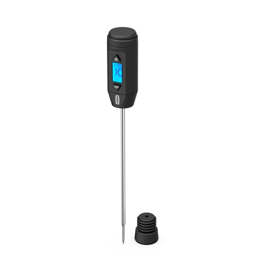 Xavax Bratenthermometer »Digitales Multithermometer, Backthermometer und Bratenthermometer«, Abnehmbarer Silikonverschluss