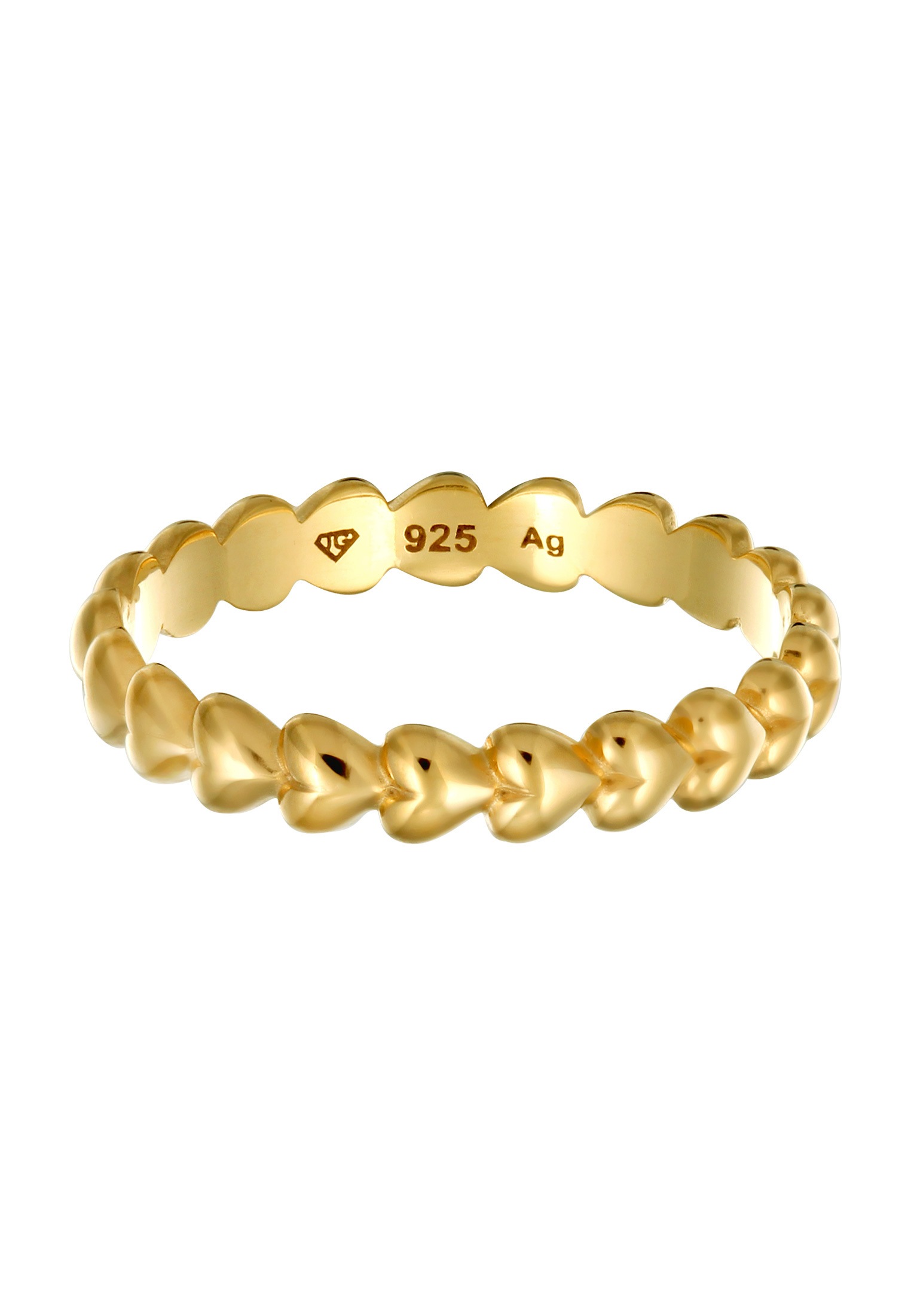 Elli Silberring »Ring Bandring Herz 925 Sterling Silber«