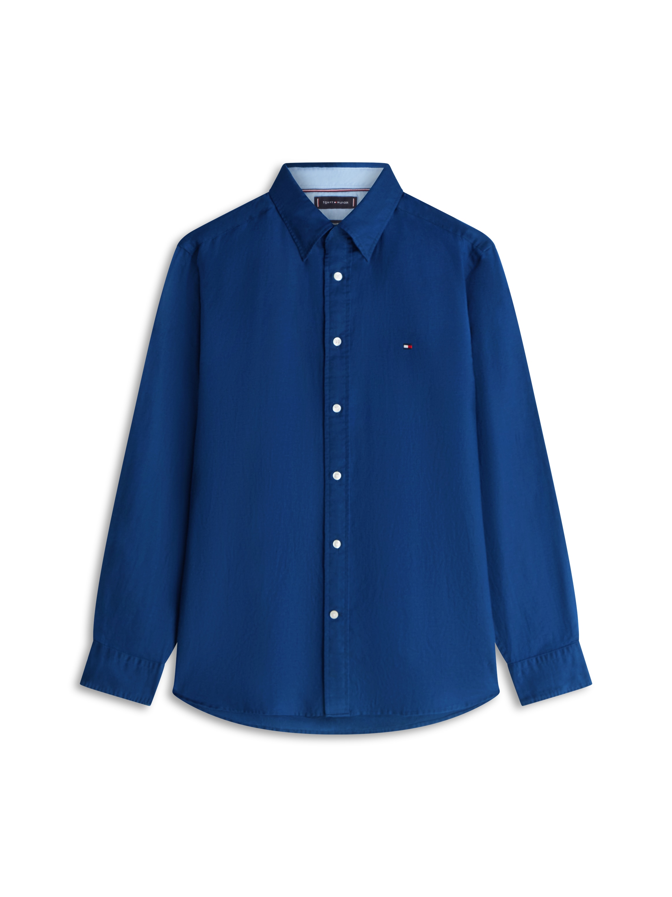 Tommy Hilfiger Langarmhemd »LINEN BLEND SOLID BTD« regular fit, Button-down-Kragen