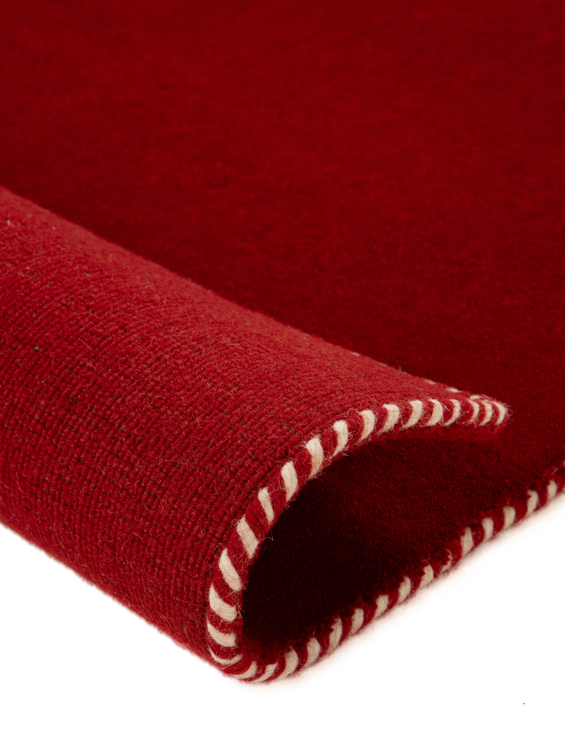 carpetfine Wollteppich »Gabbeh Lola Uni«, rechteckig, 14 mm Höhe, mit natürlichem Pflanzenmaterial von Hand gewebt, auch in Rund
