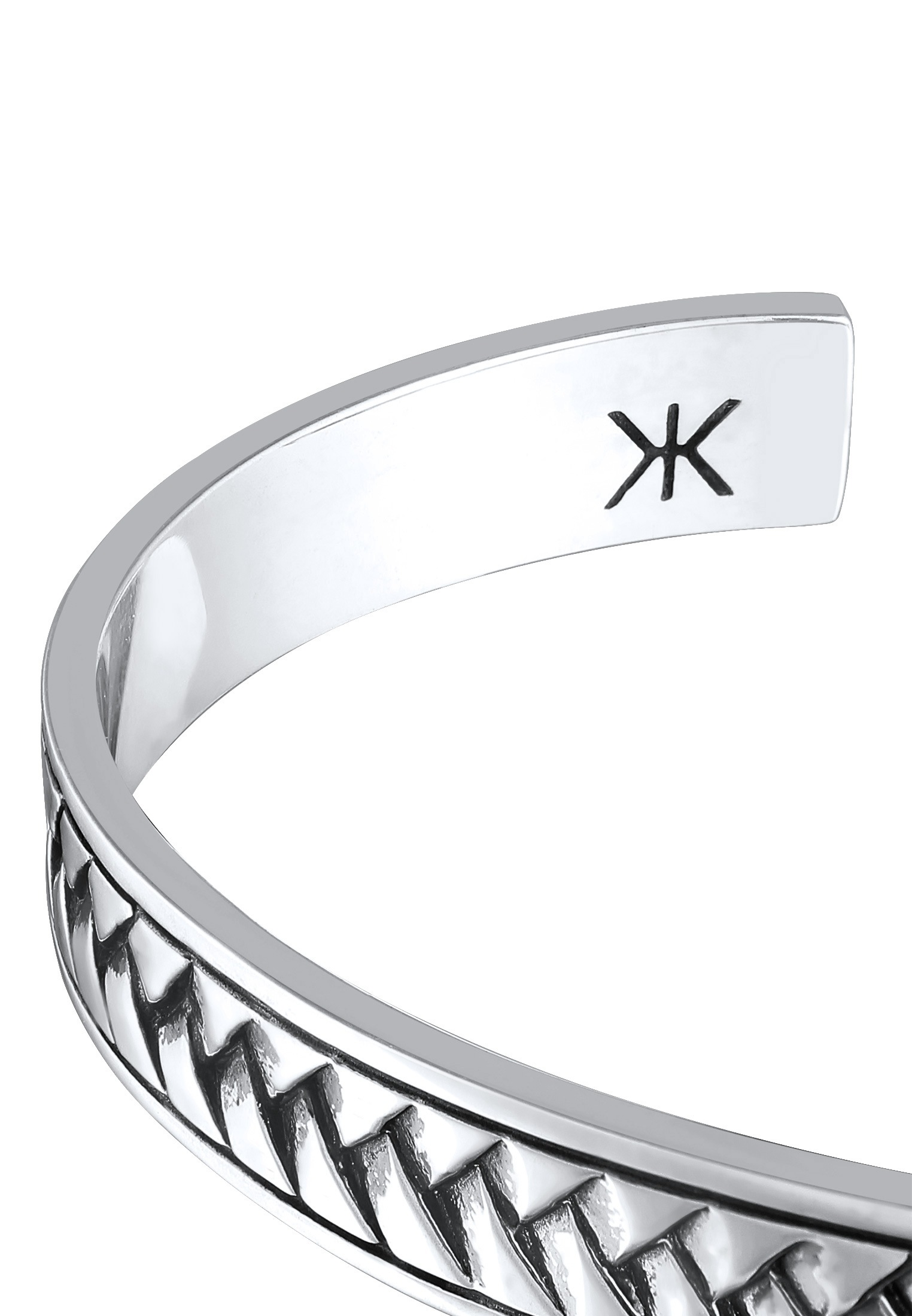 Kuzzoi Armreif »Armband Armreif Zopfmuster Vintage Design 925 Sterling Silber«