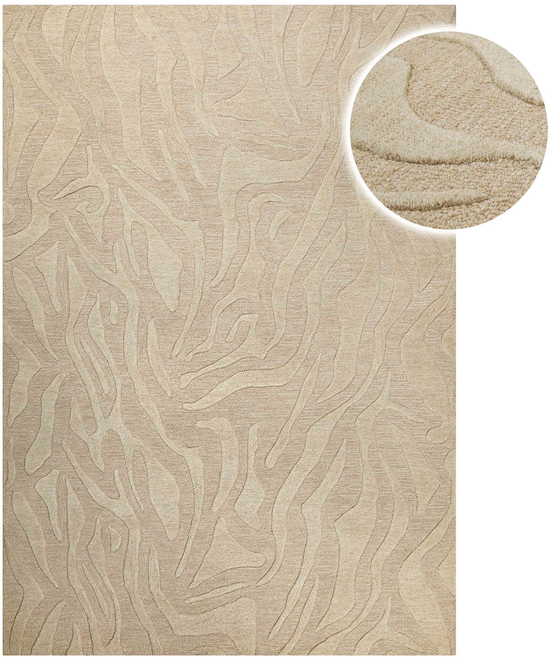 Wecon home Teppich »Lior« rechteckig 10 mm Höhe Wollteppich, abstrakt, hochwertig, handgetuftet, robust, modern