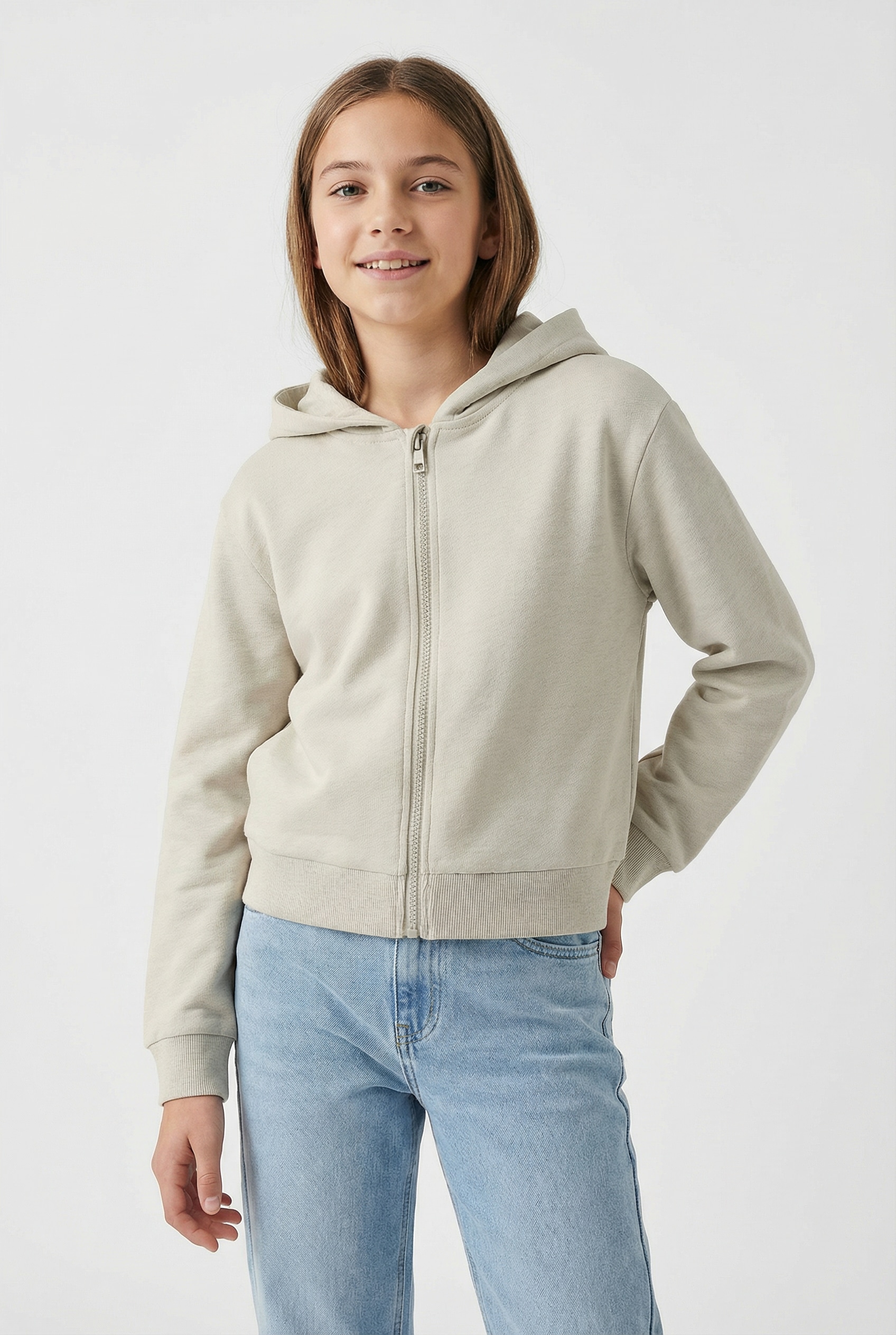Name It Kapuzensweatjacke »NKFMILLE SHORT NREG SWE CARD WH UNB NOOS«