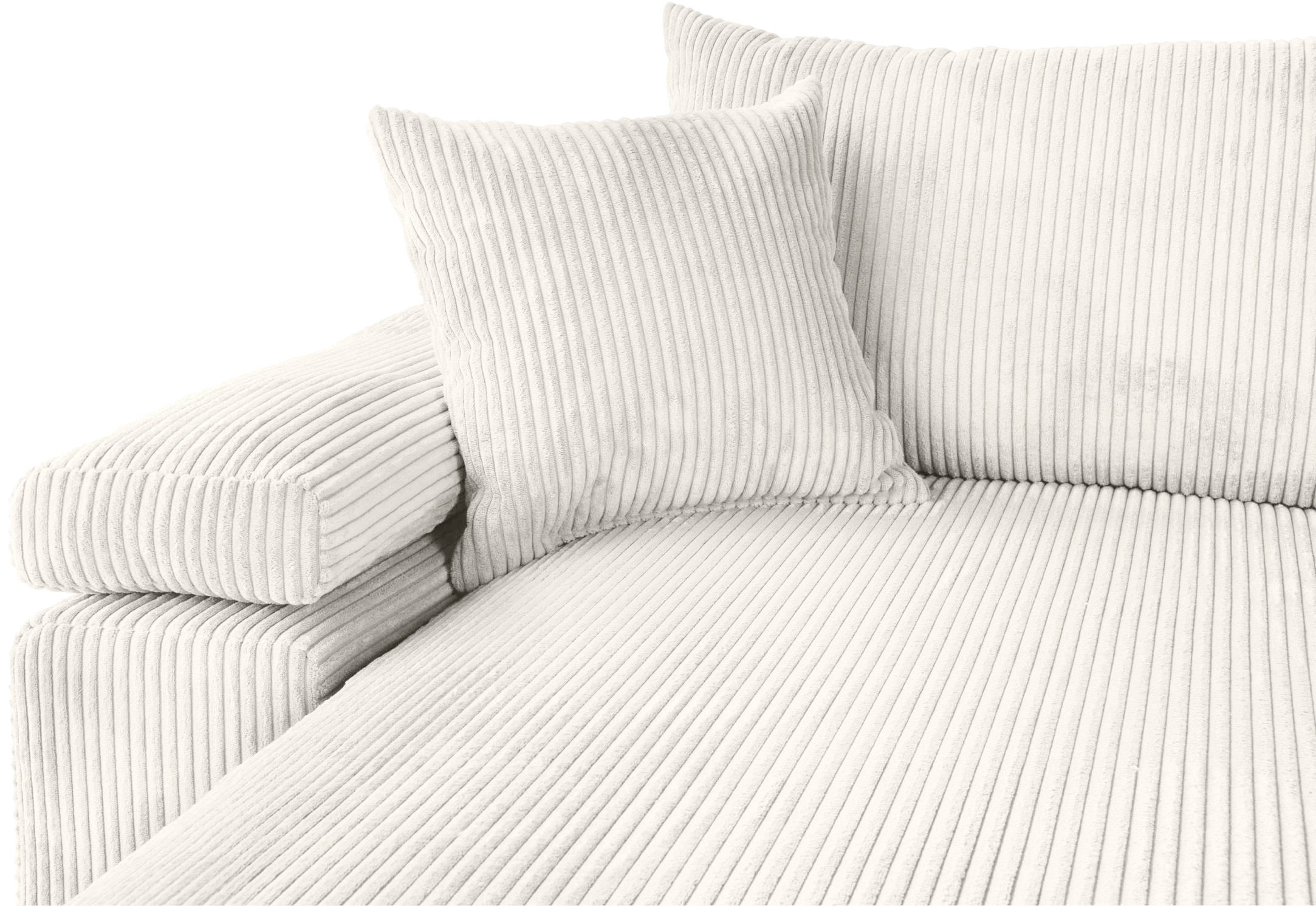 OTTO home Wohnlandschaft »Cosy U-Form, B: 309 cm, Sitzaufbau im Sandwich-Federkern« 2 Zierkissen, Mega-Sofa, Cord oder Struktur weich, Kaltschaumauflage