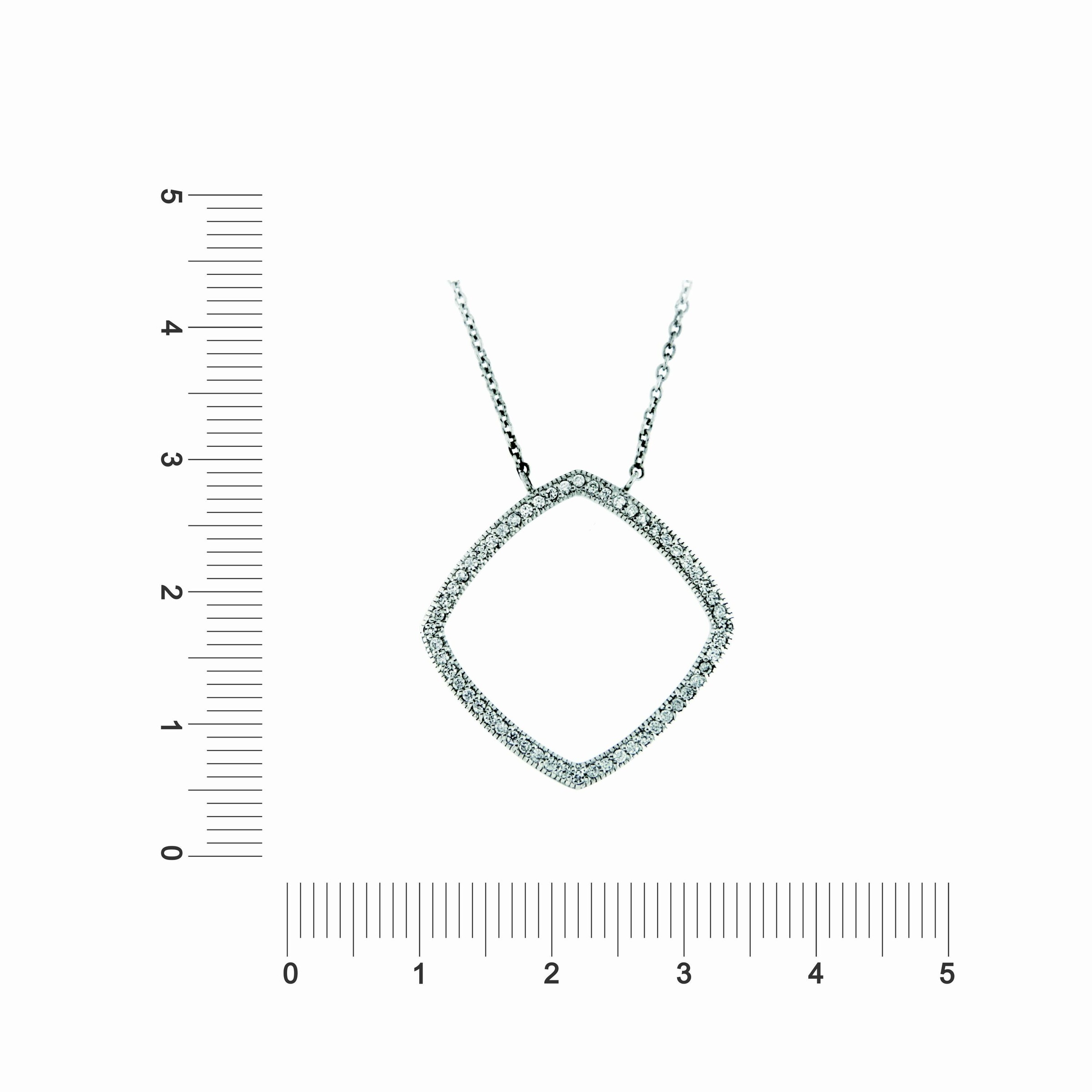 Smart Jewel Collier »Collier Mittelteil Raute mit Zirkonia Steinen, Silber 925«