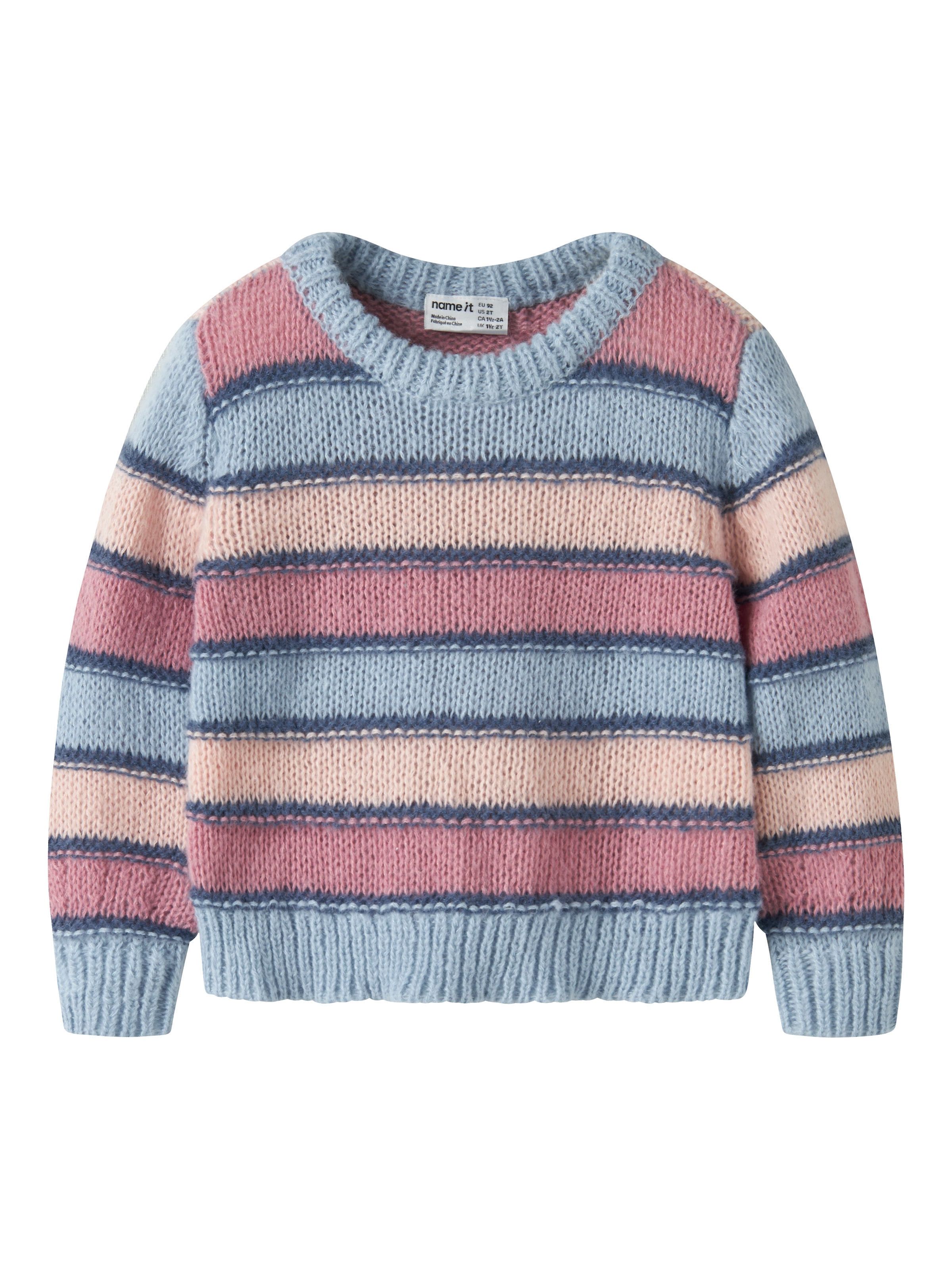 Name It Rundhalspullover »NMFLERNORT LS KNIT« Kunstfaser, regular fit
