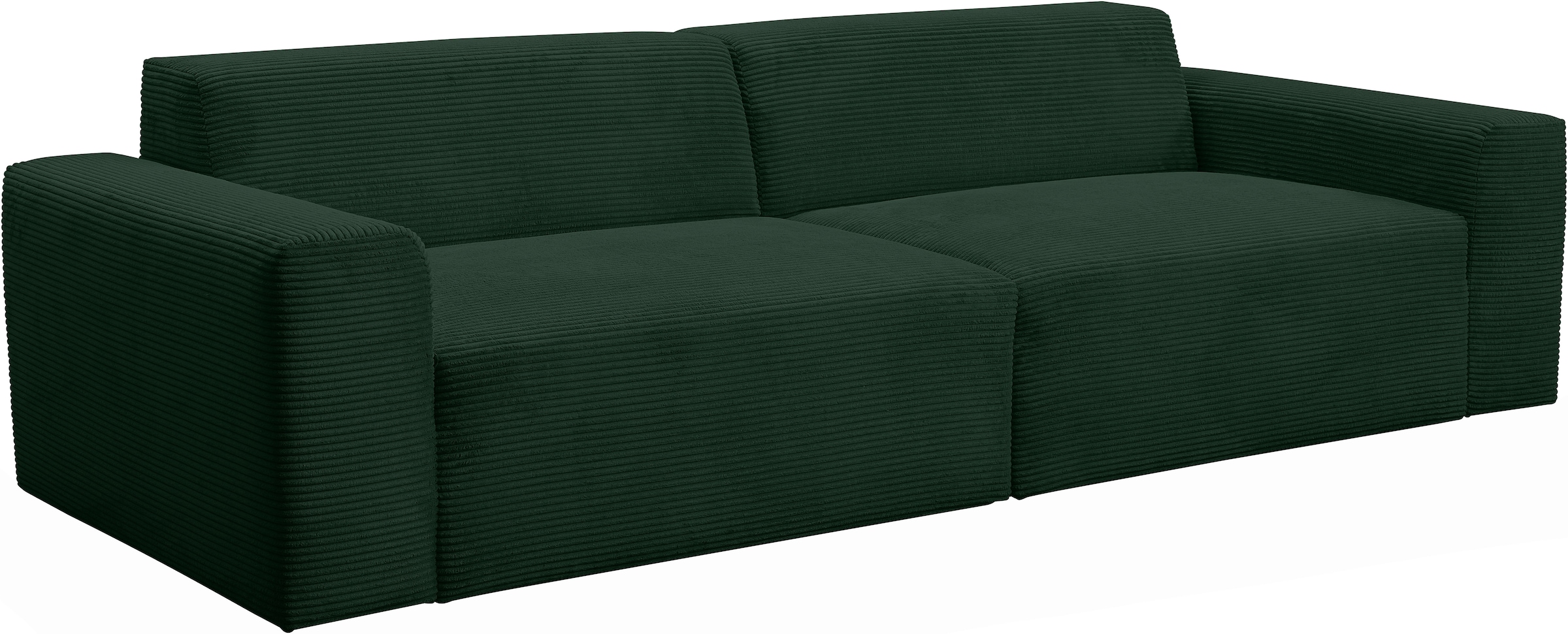 WERK2 Sofa »Zeus 3-Sitzer, B/T: 256/105 cm, Big-Sofa, modern & bequem« Curvy Trend 3-Sitzer mit urbaner Optik