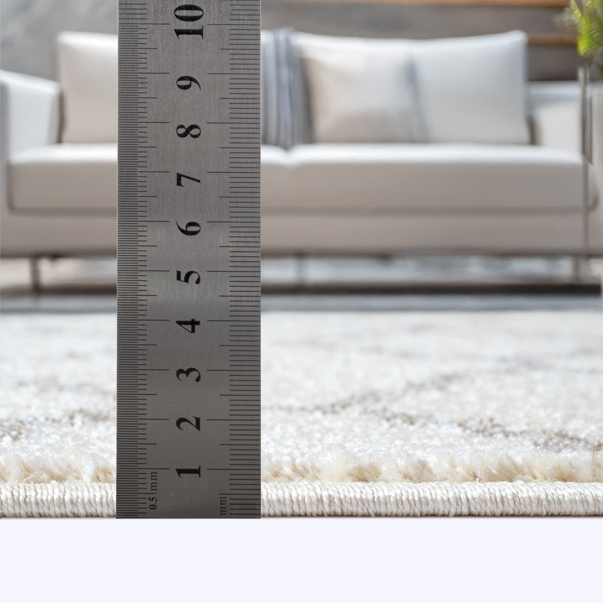 Sanat Teppich »Boho 8202« rund 10 mm Höhe Kurzflor, robust, Boho, Scandic, für Fussbodenheizung geeignet