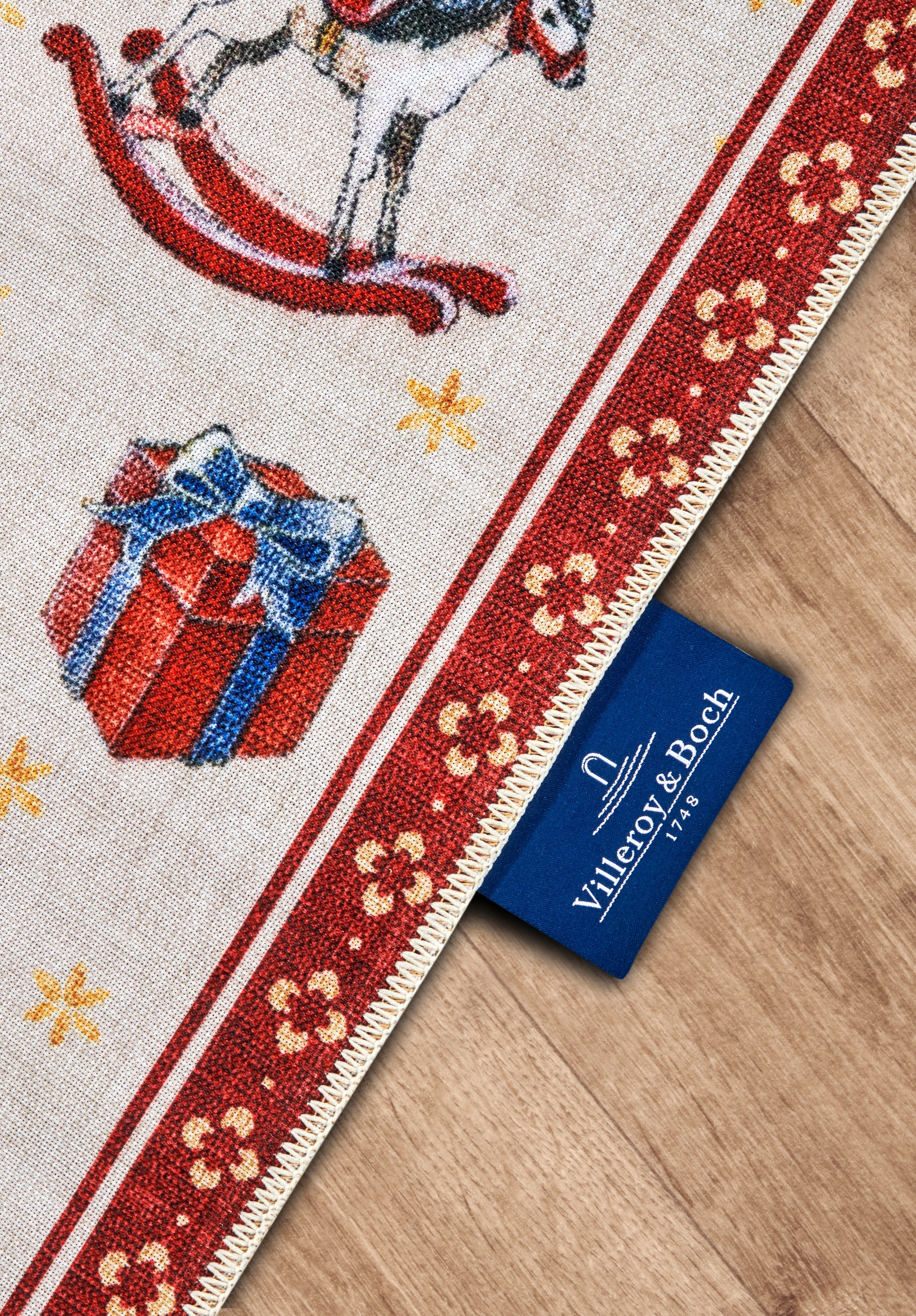 Villeroy & Boch Teppich »Nostalgic Toy's Delight, eckig, rund und Läufer«, rechteckig, 3 mm Höhe, Weihnachten, Wohnzimmer, Flur, Geschenk, Toys Delight, Dekoration