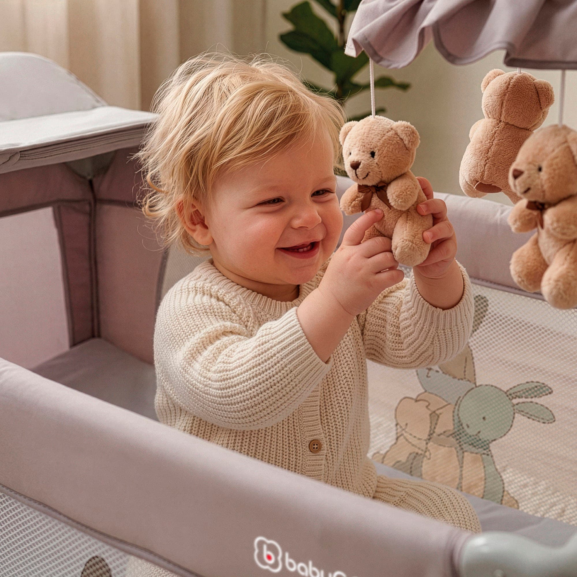 BabyGo »Sleeper Deluxe, beige« mit Musik-Mobile