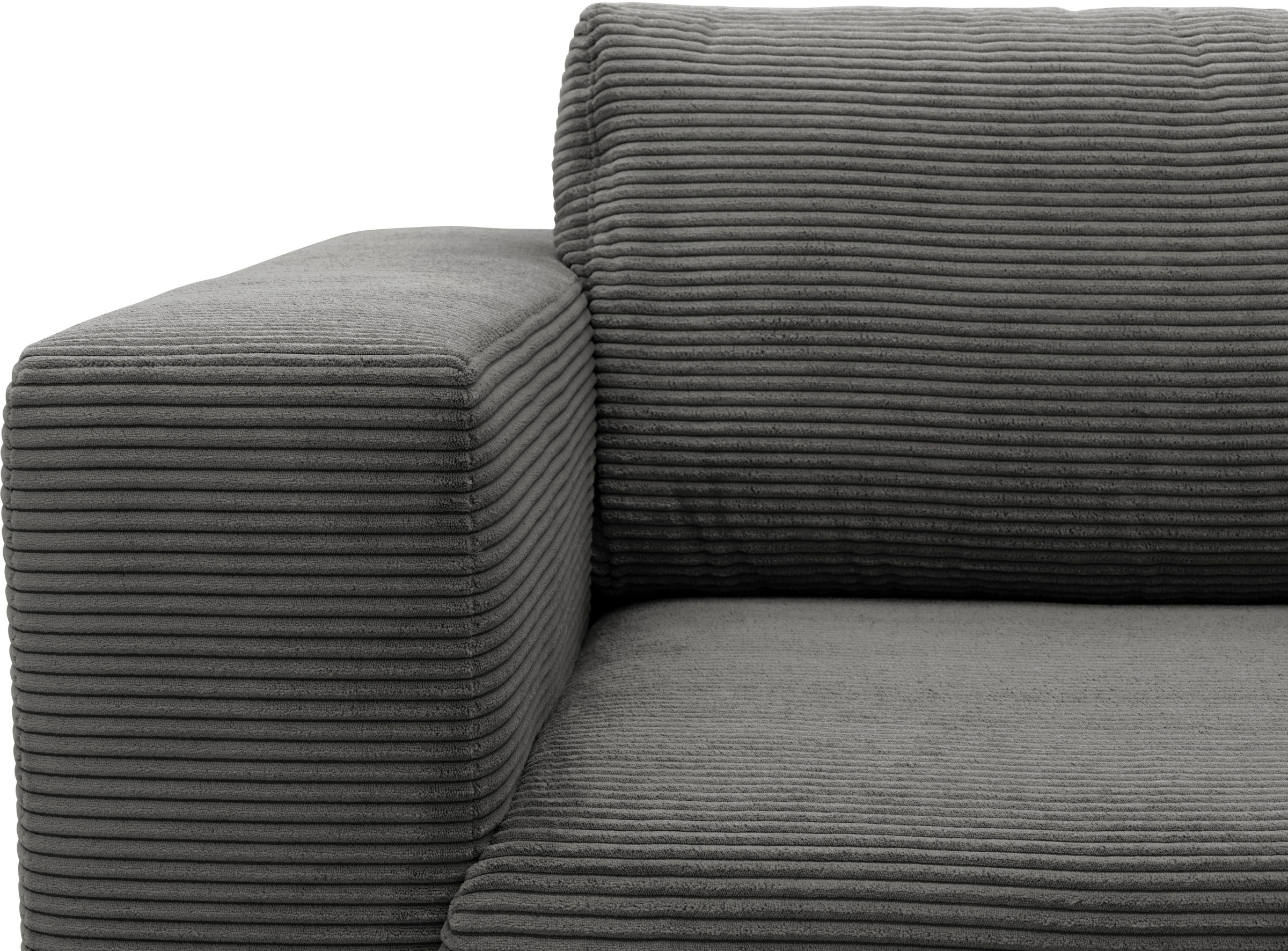 DOMO collection Ecksofa »Modica kompakt und elegant, Breite 244, L-Form«, moderne Optik mit extrabreiter Recamiere, auch in Cord