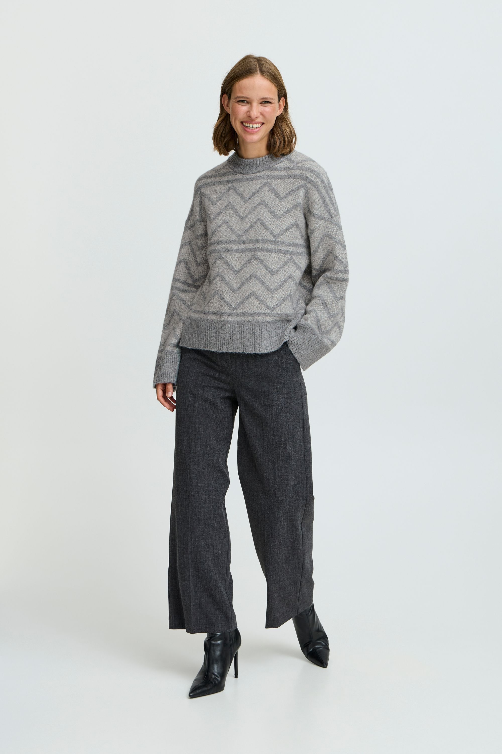 b.young Strickfleece-Pullover »Strickpullover BYOmea«