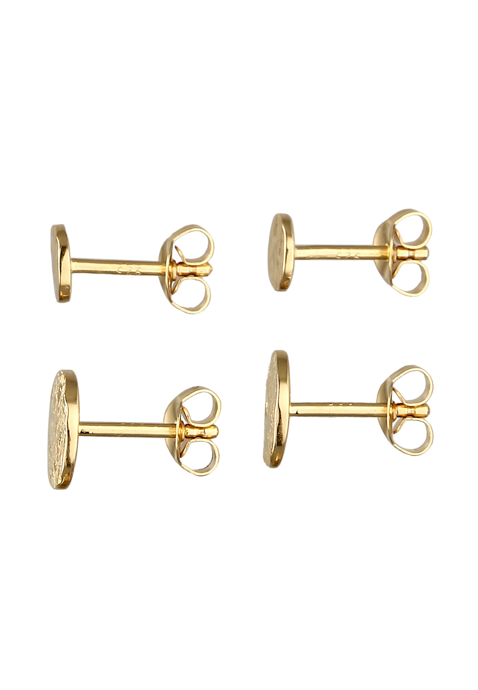 Elli Ohrstecker-Set »Ohrringe Plättchen Organic Rund 925 Sterling Silber«