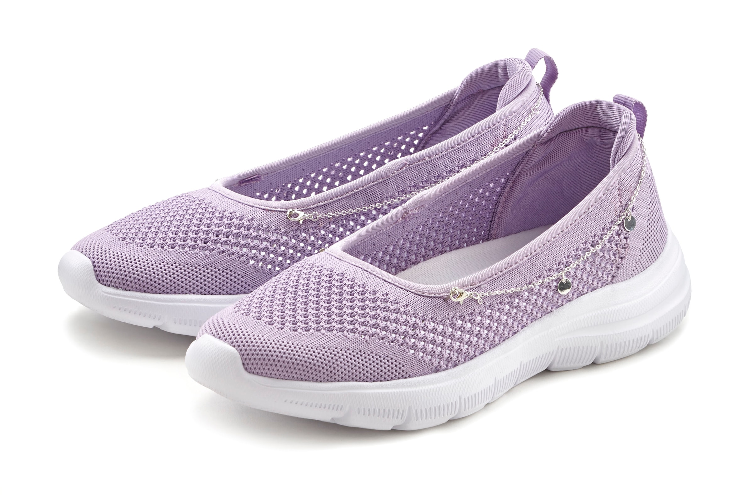 LASCANA Sneaker »Slip-On-Sneaker«, mit Ketten-Element, Slipper, Ballerina, Halbschuhe VEGAN