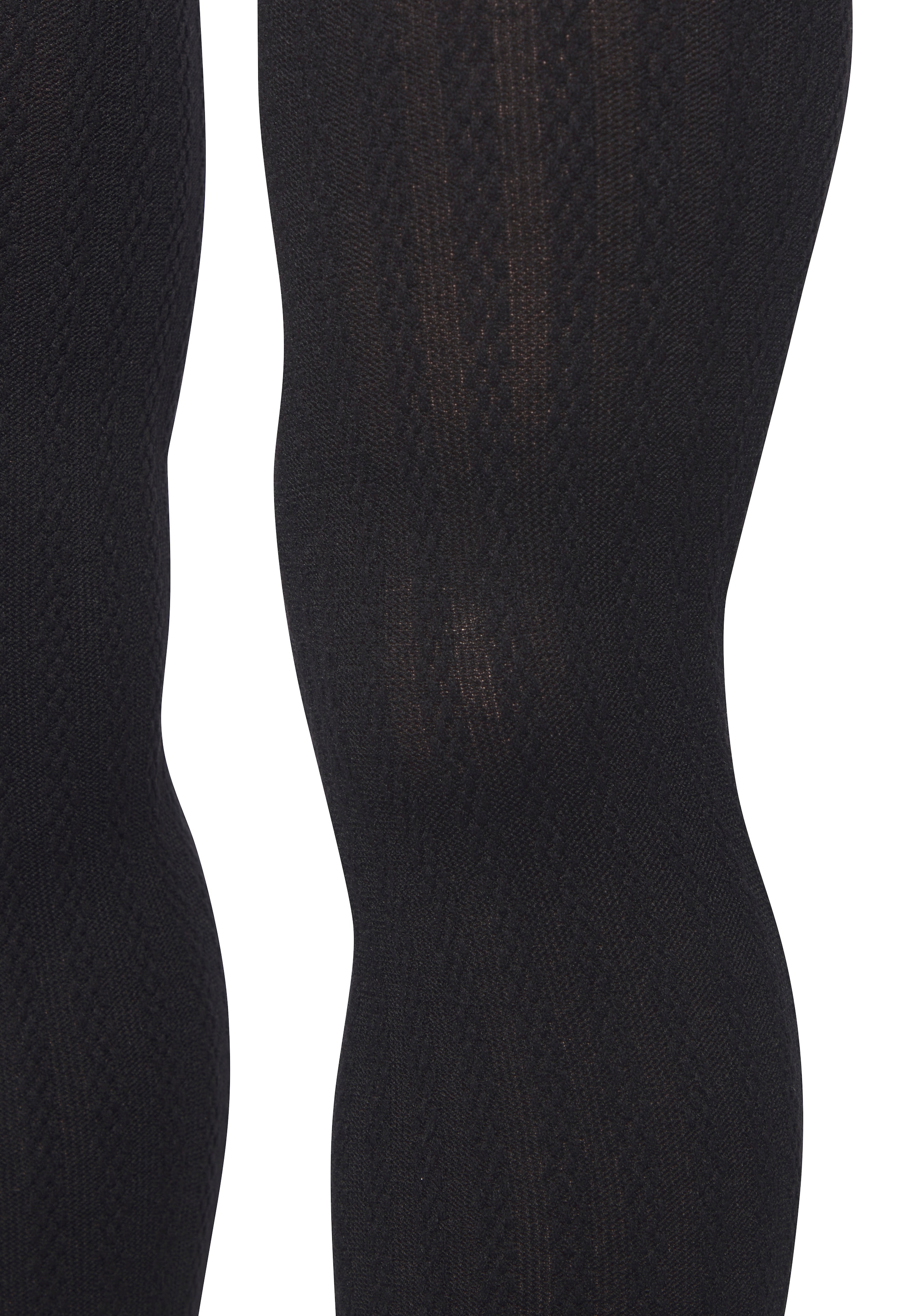 H.I.S Feinstrumpfhose 20 Packung, 2 Stk. tlg. mit geripptem Muster