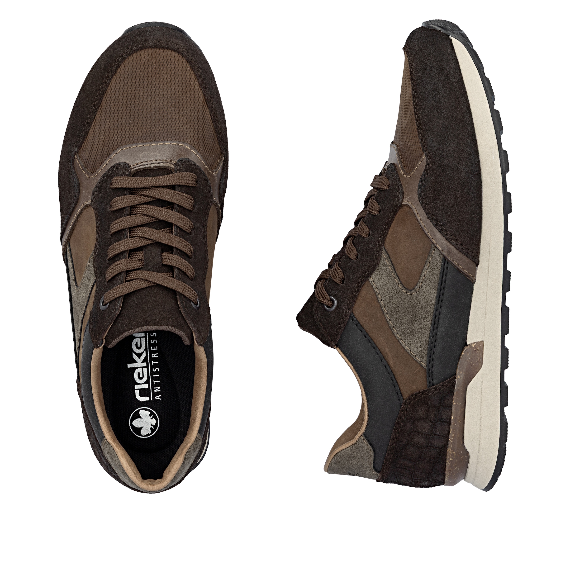 Rieker Sneaker  Halbschuh, Schnürschuh, Freizeitsneaker mit weichem Schaftrand