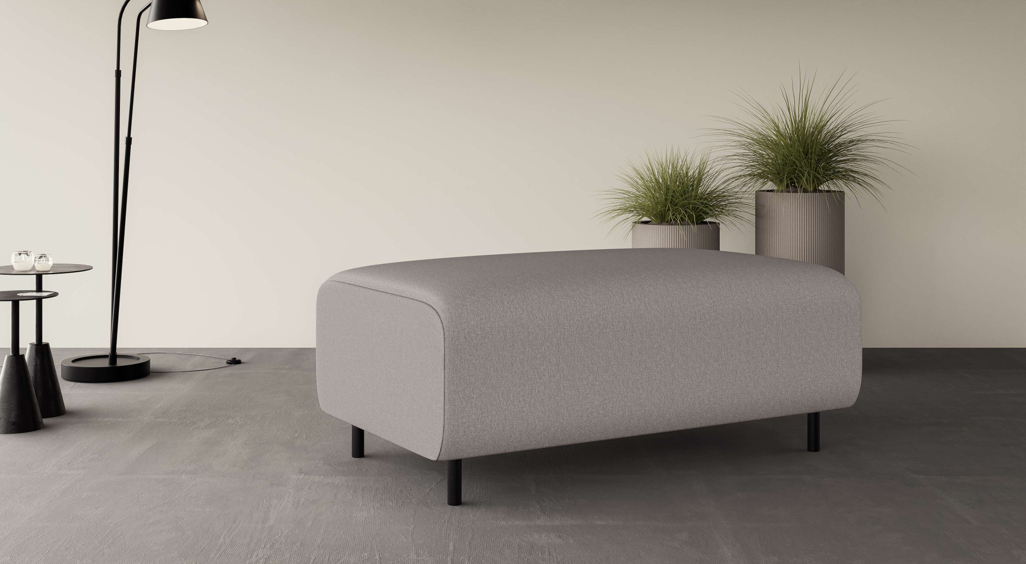 Home affaire Polsterhocker »ARROS groß mit Wellenunterfederung, Maße B/T/H: 120/70/46 cm«, passend zur Serie, in hochwertiger Verarbeitung
