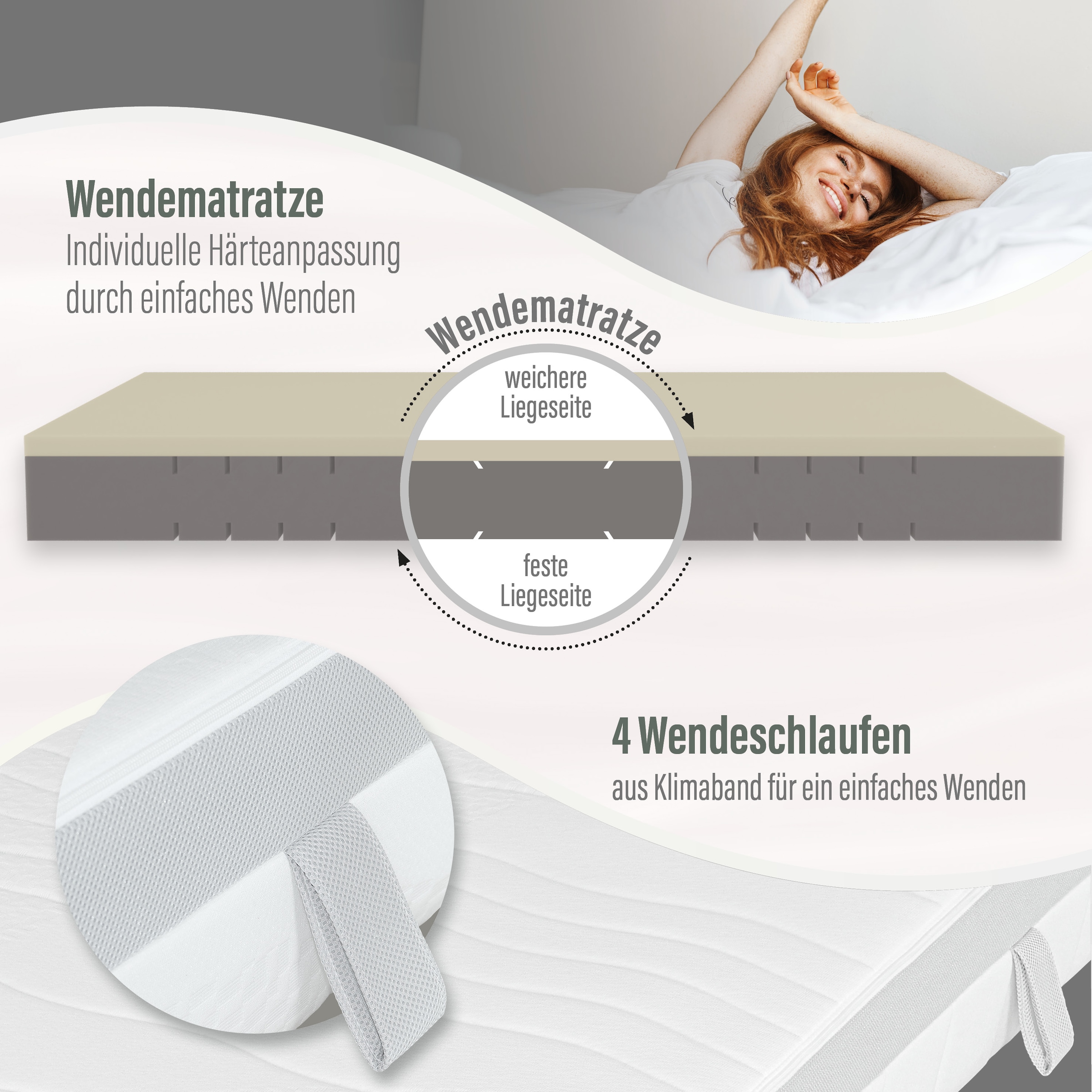 Beco Hybridschaum-Matratze »Feel Like Latex ONE KS«, 21 cm hoch, (1 St.), Ergonomischer Hybridschaum mit komfortabler Feel Like Latex Auflage