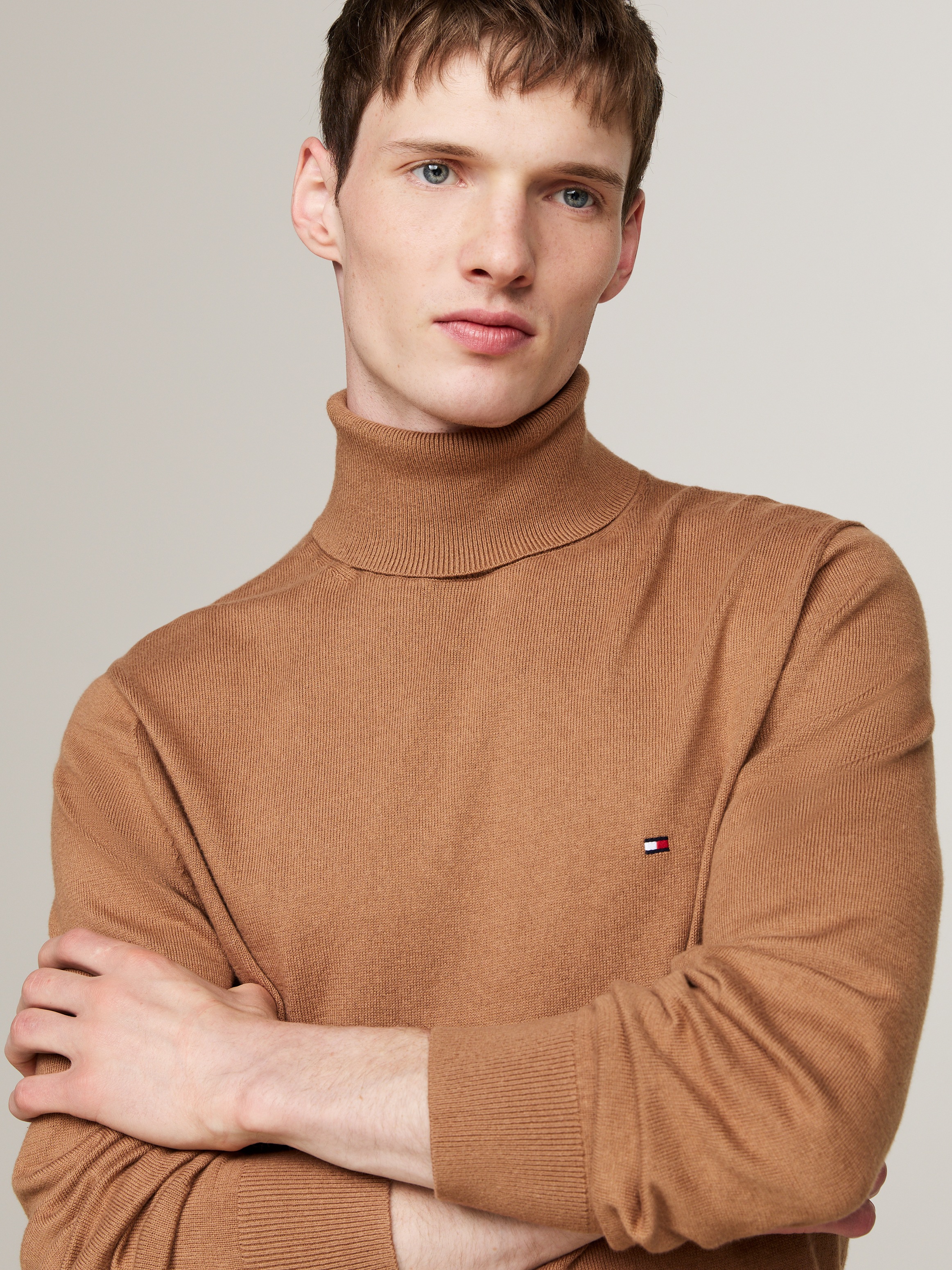Tommy Hilfiger Rollkragenpullover »PIMA ORG CTN CASHMERE ROLL NECK«