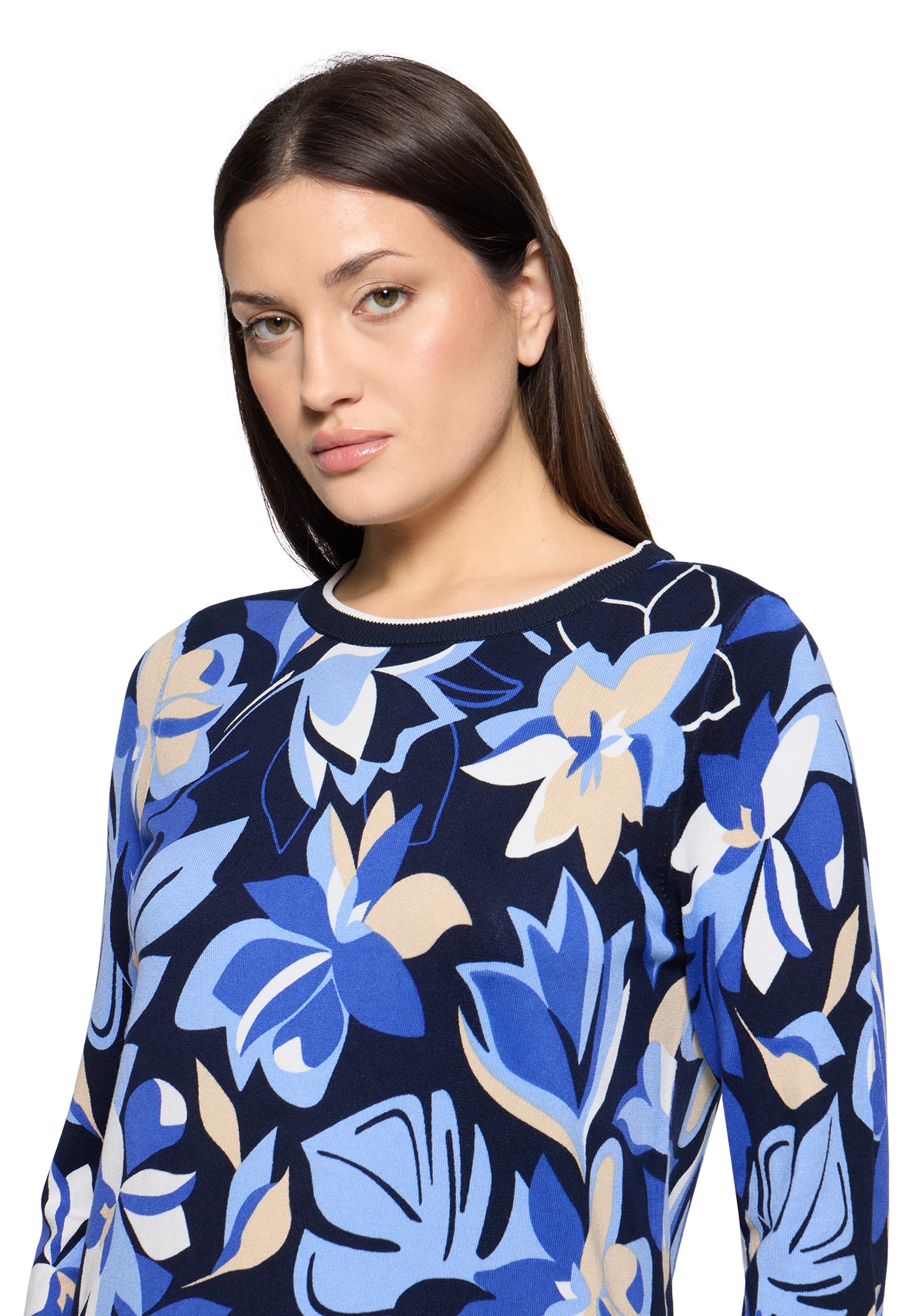 Betty Barclay Rundhalspullover »Feinstrickpullover mit Blumenprint«