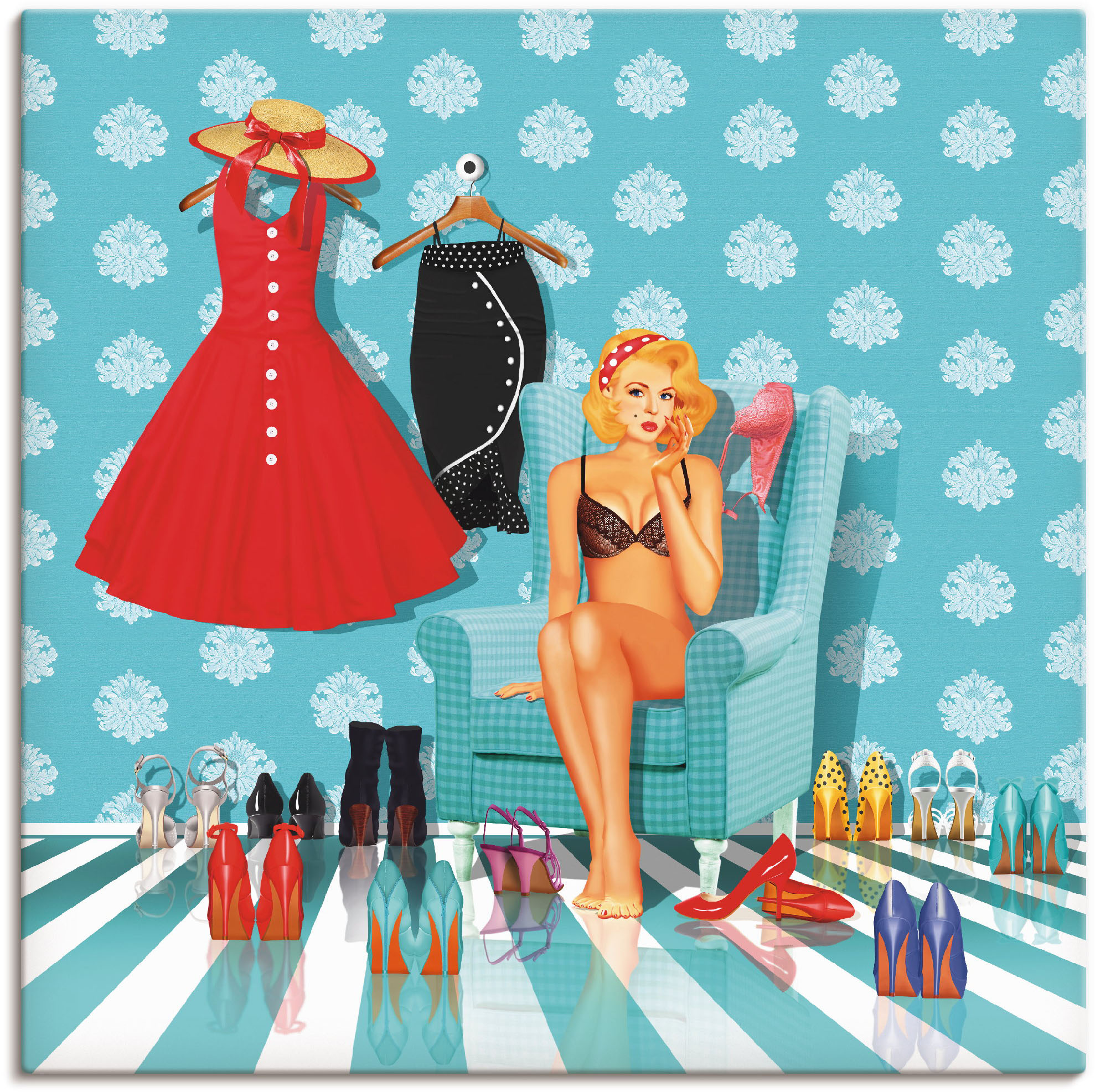 Artland Wandbild »Pin-Up Girl«, OTTO Größen St.), Frauen, Poster von Shop Wandaufkleber oder kaufen Alubild, Bilder in im versch. als Online (1 Leinwandbild