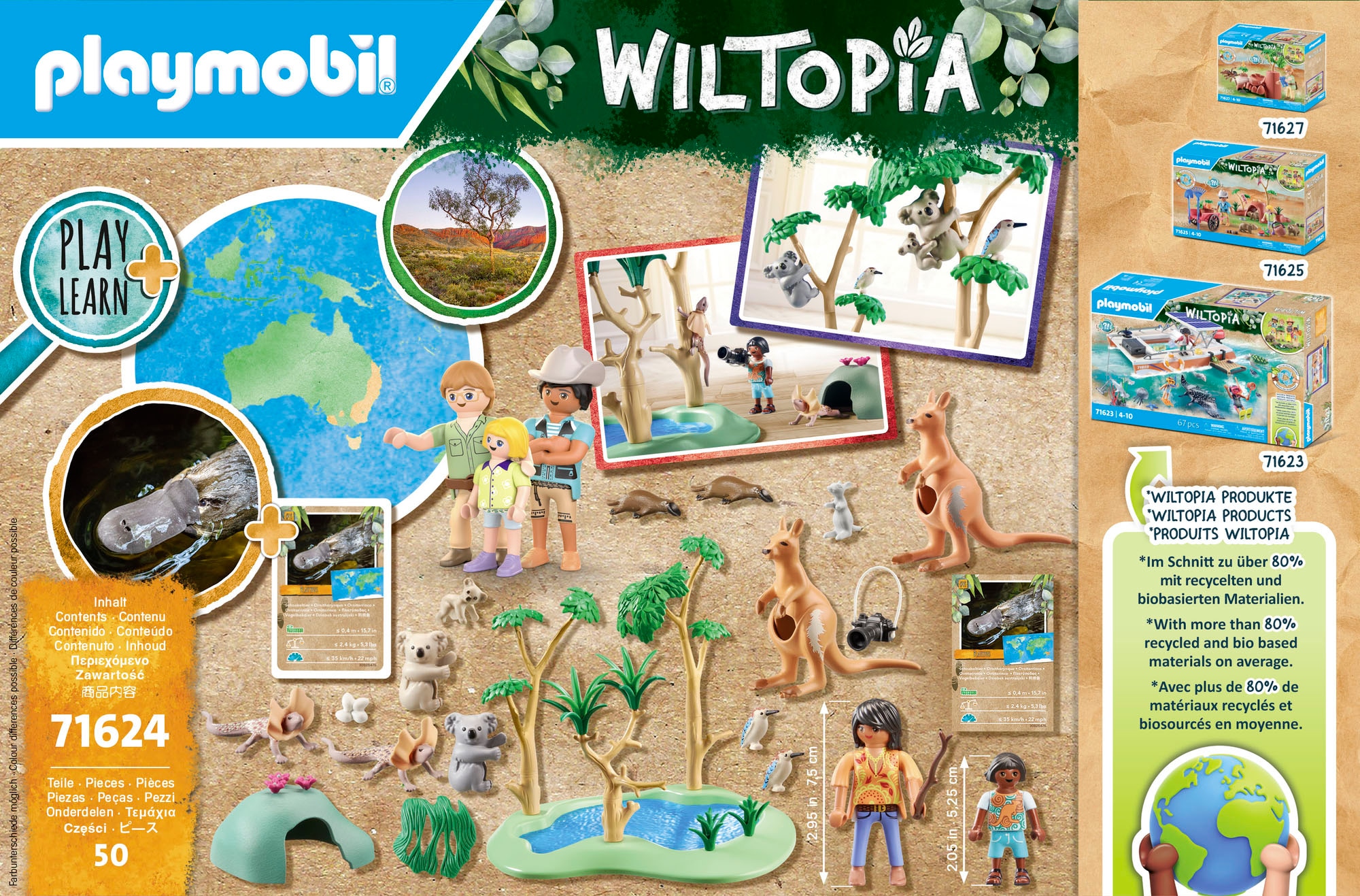 Playmobil® Konstruktions-Spielset »Korallenriff Plattform (71623), Wiltopia«, (67 St.), Made in Europe