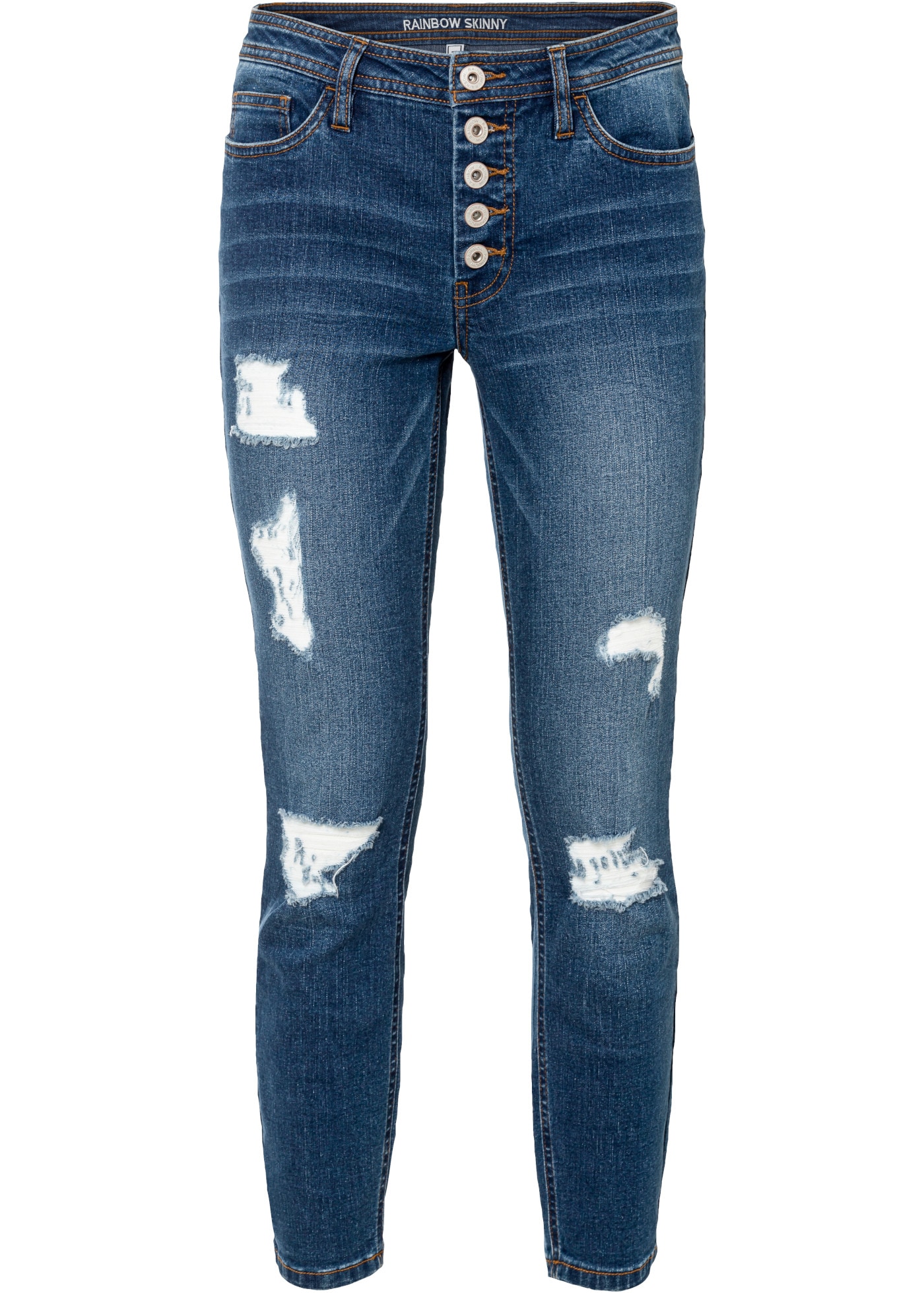 bonprix Skinny-fit-Jeans mit sichtbarer Knopfleiste