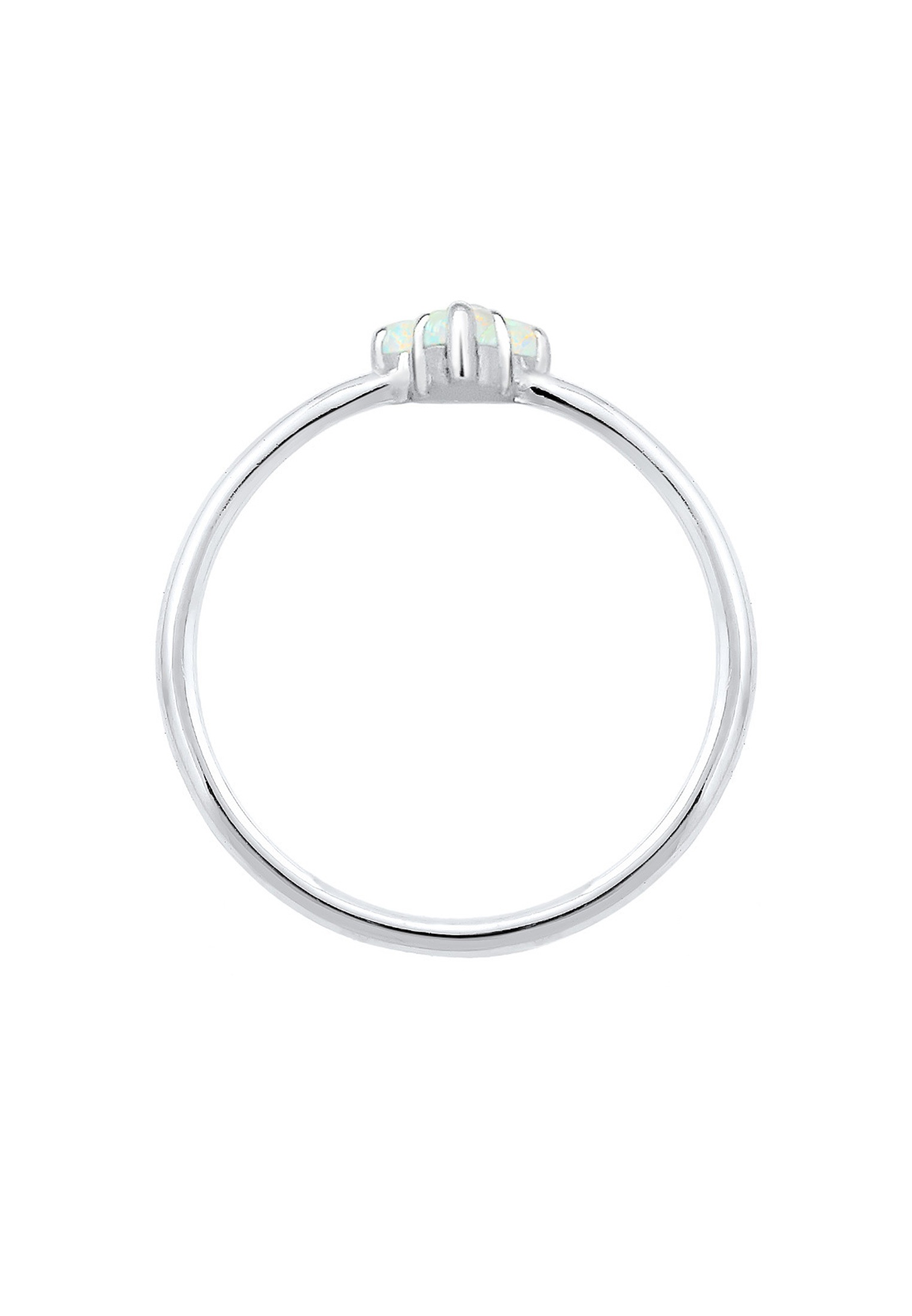 Elli Silberring »Ring Opal Kreis Trio Trend 925er Silber«