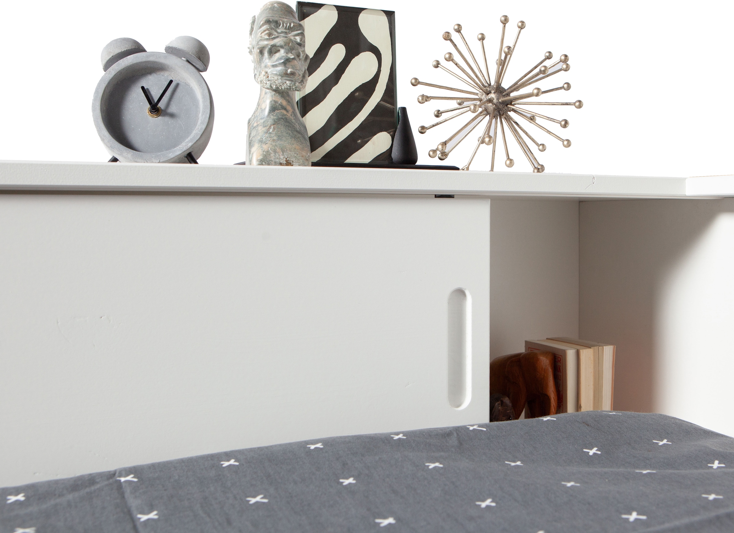 WOOOD Stauraumbett »Connect FSC®-Kiefernholz mit Schiebetür und Stauraum 213x118x60 cm« Einfach zu montierbar, Matratzenmaß 90x200 cm, Pfleiglicht