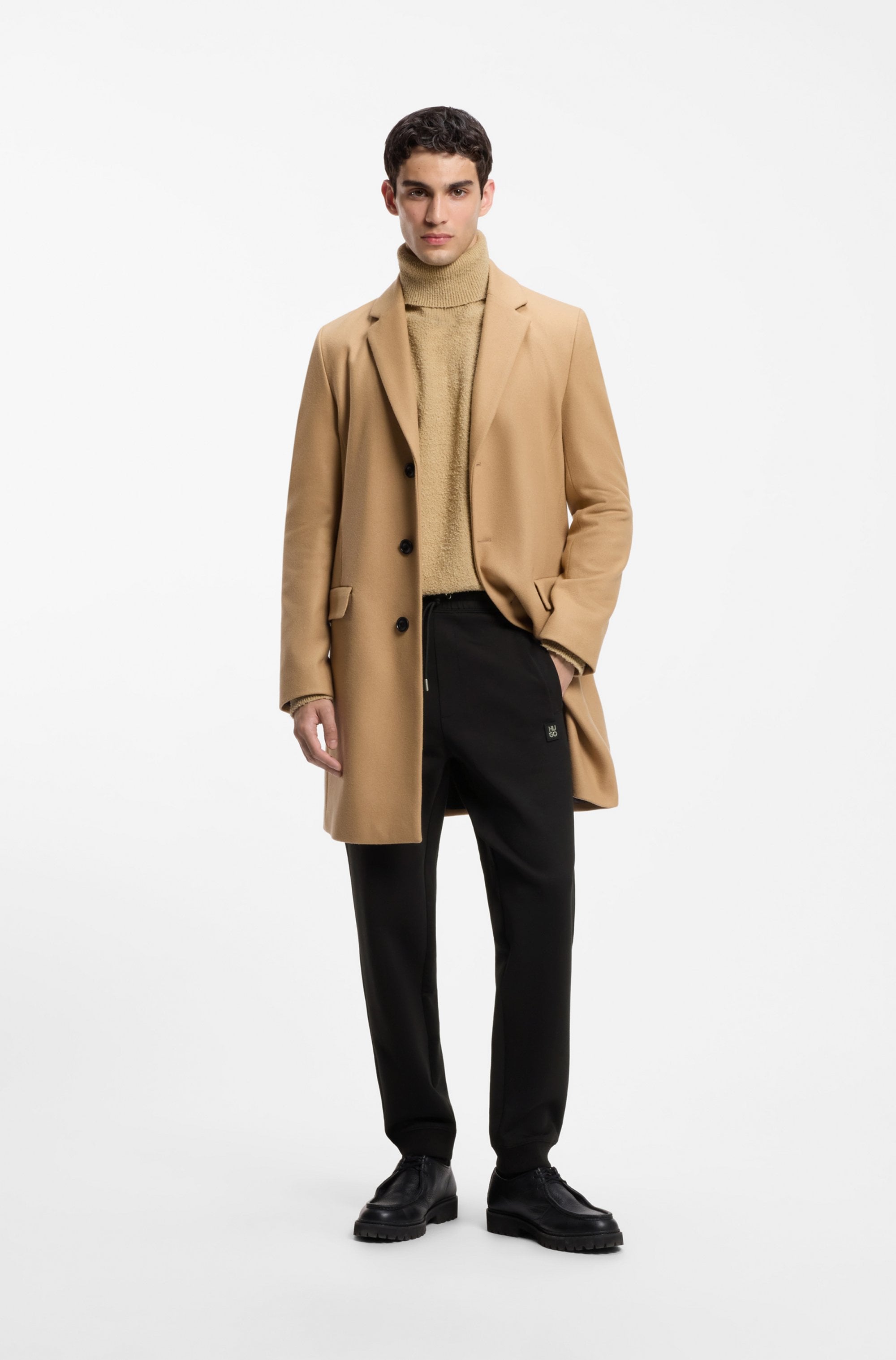 HUGO Sweathose »Dimacs Metal Logo«  elastischer Bund mit Kordel, Relaxed Fit, Premium Interlock